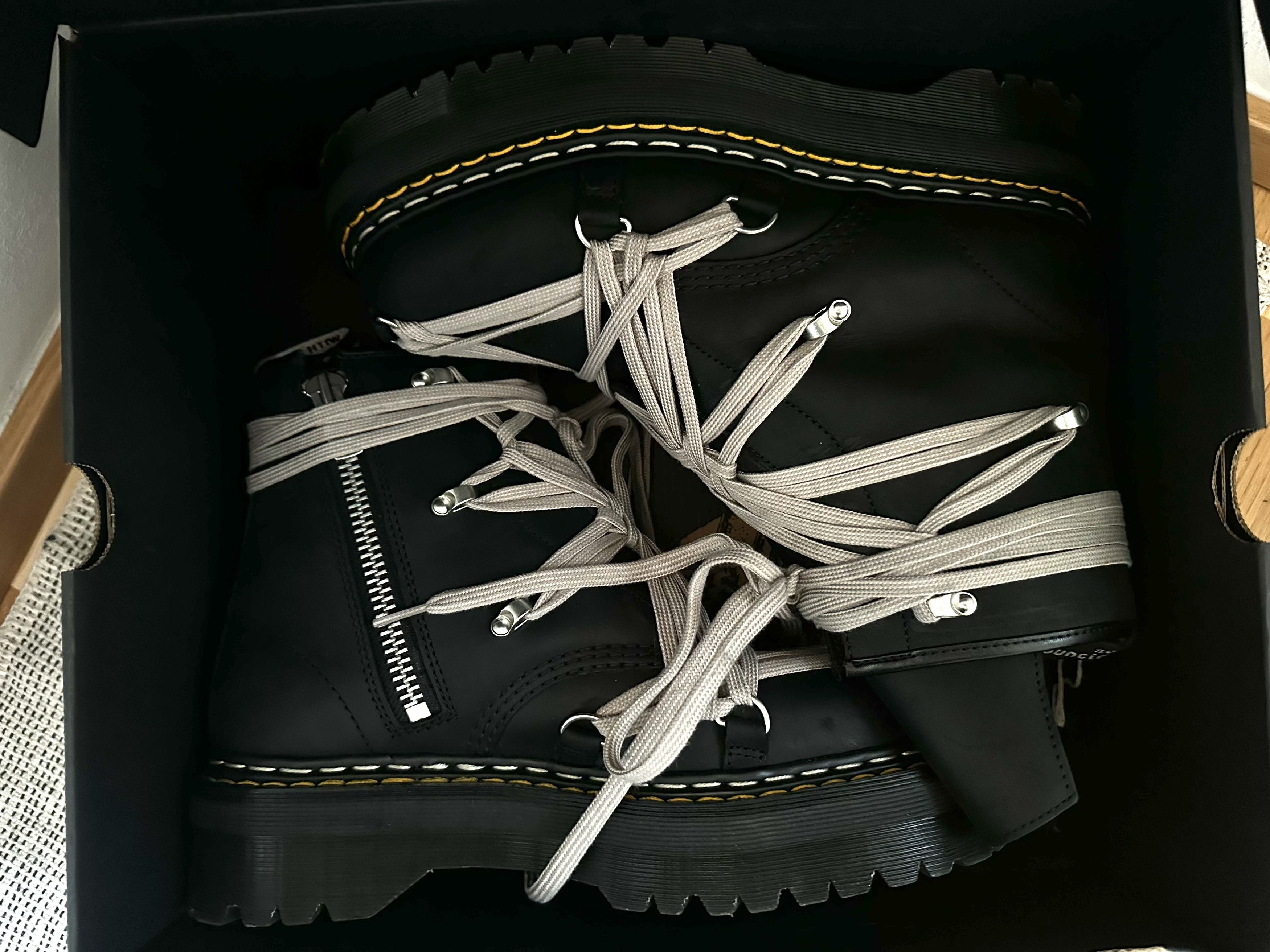 Dr. Martens × Rick Owens Rick Owens x Dr. Martens Megalace Quad RO Boots EU 44 Size US 11 / EU 44 - 9 Thumbnail