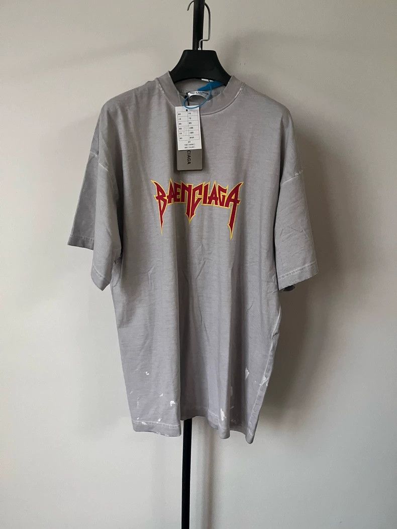 Balenciaga Balenciaga Flame Band Short Sleeve T-Shirt Size US S / EU 44-46 / 1 - 1 Thumbnail
