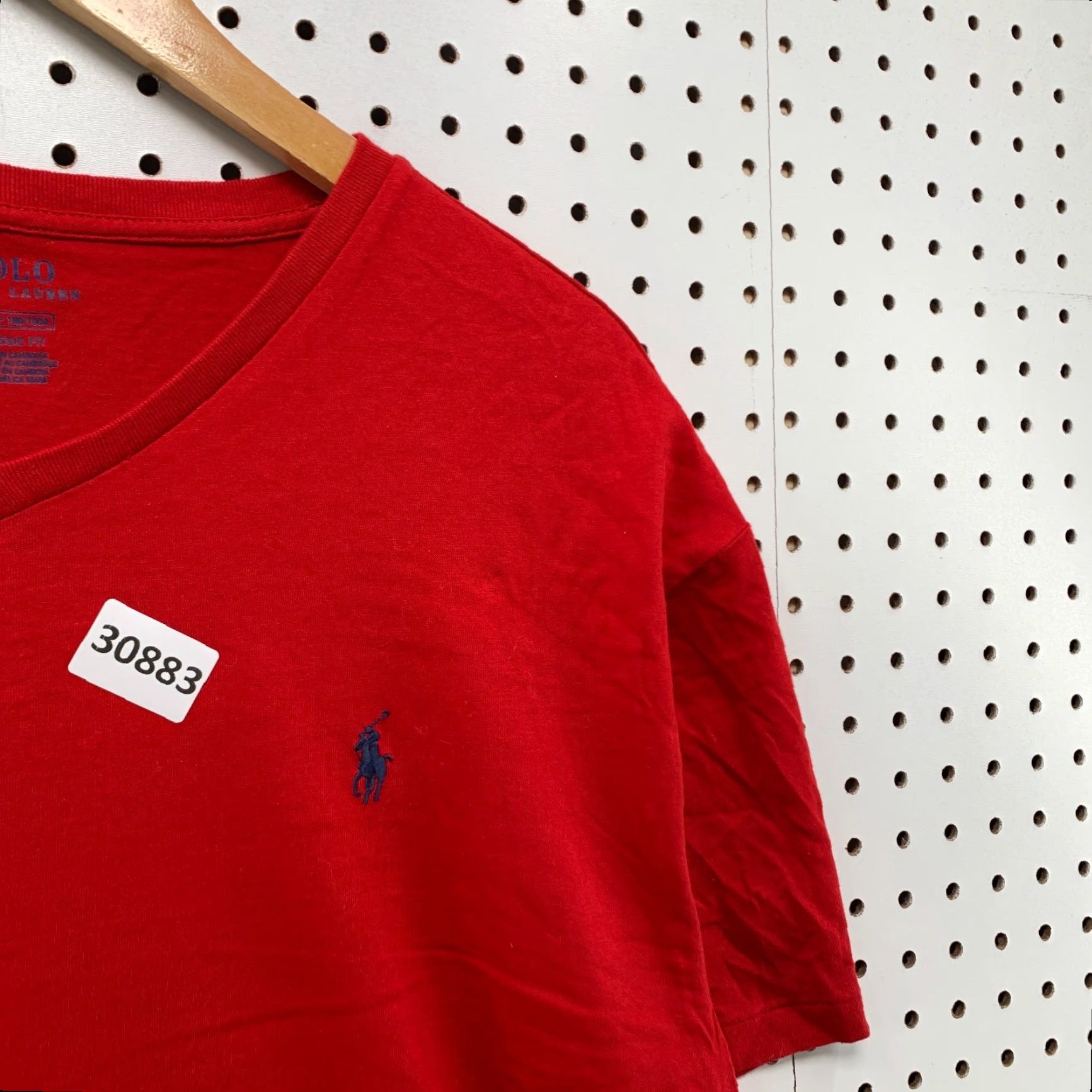Polo Ralph Lauren Polo Ralph Lauren Shirt Mens Large Red Blue Pony V Neck Classic Fit 24X28.5 Size US L / EU 52-54 / 3 - 7 Thumbnail