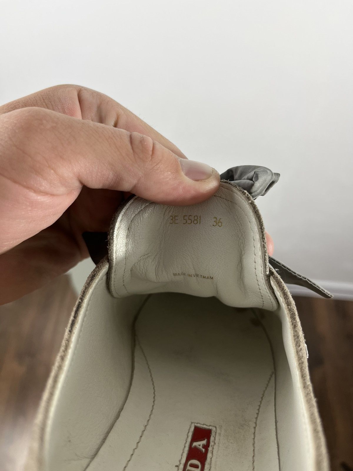Prada Prada Suede Sneakers Bow Laces Cap Toe Women’s Size 36 Size US 6 / IT 36 - 12 Thumbnail