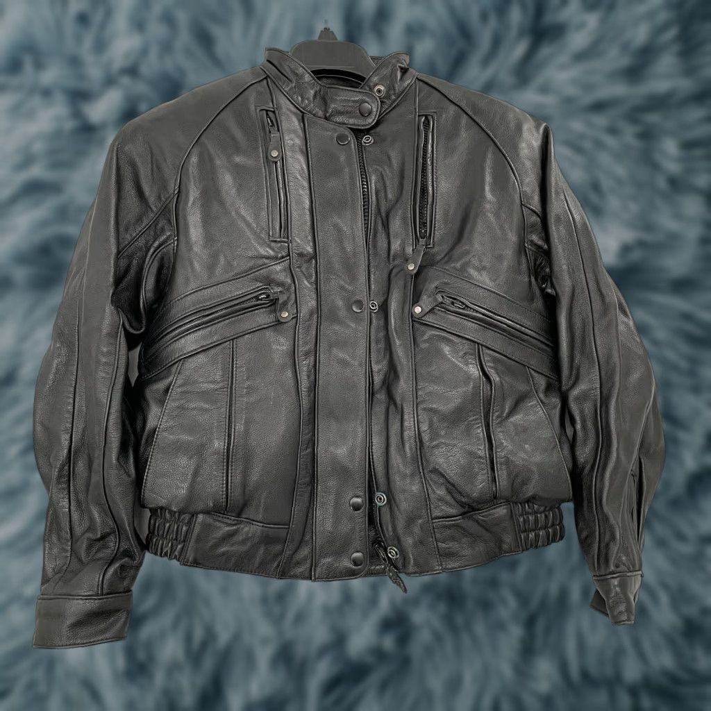 Harley Davidson VINTAGE Harley-Davidson Women's Leather Jacket 36W Black Motorcycle Biker Casual Size XS / US 0-2 / IT 36-38 - 1 Thumbnail