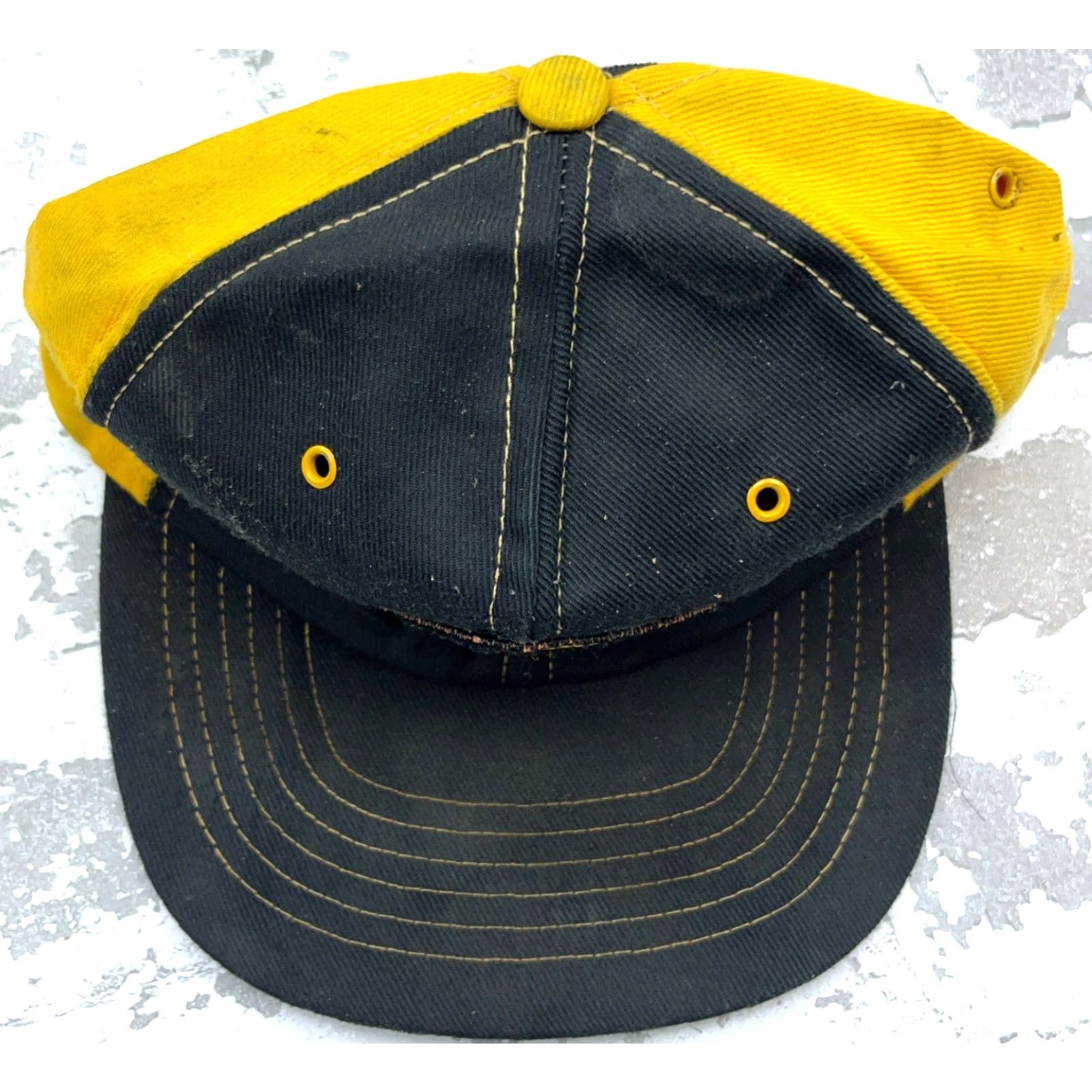 Vintage VINTAGE Consol Trucker Hat Cap SnapBack Patch USA 80s Amonate Black Yellow AS IS Size ONE SIZE - 4 Thumbnail