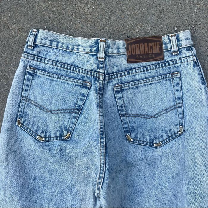 Jordache 80s Jordache acid wash metallic rivet detail high rise jeans ...