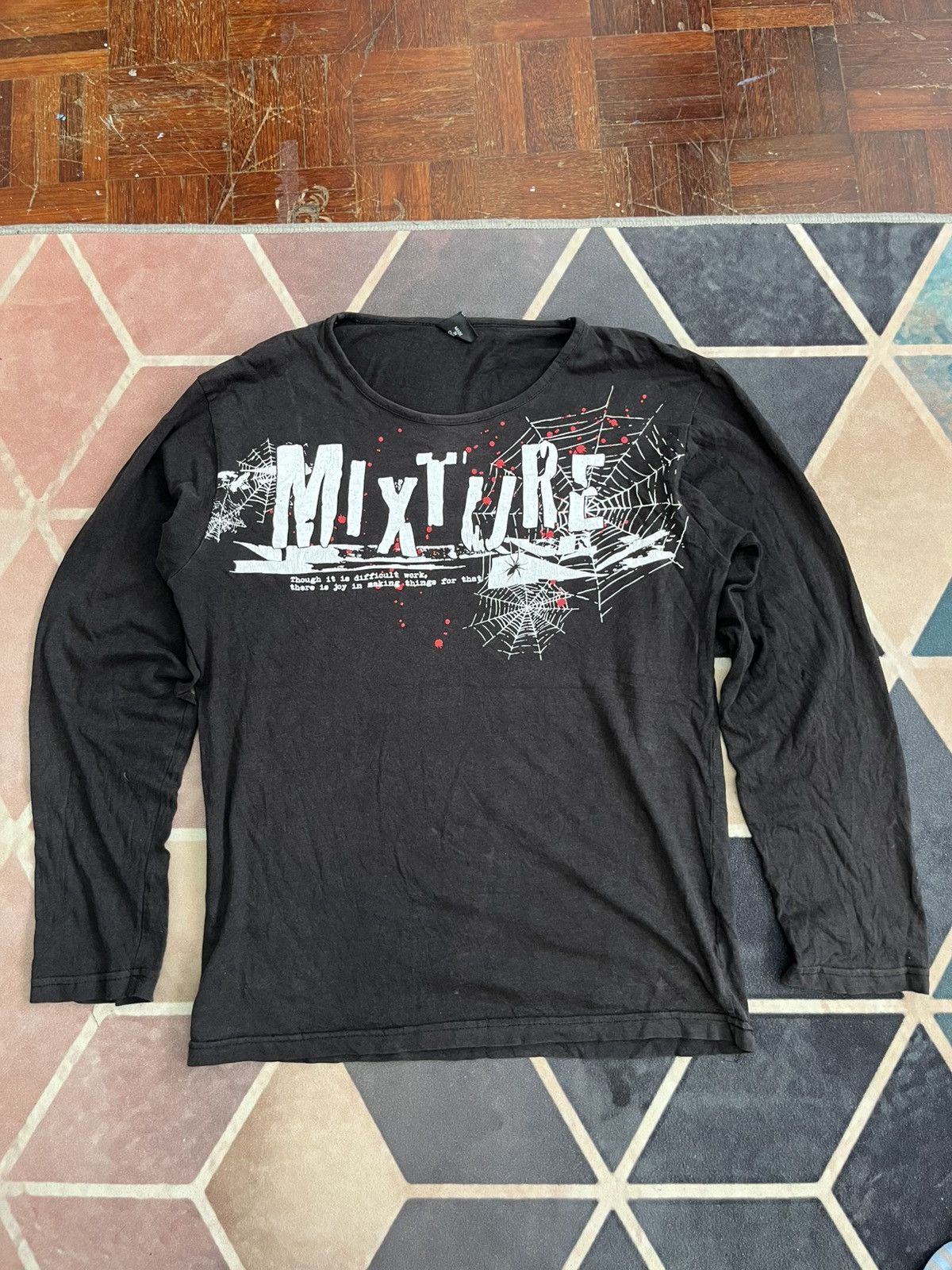 Expert Horror 💥Vtg 90s GOD DETHRONED Poem Religion Lost CH Rip Off PUNK Size US L / EU 52-54 / 3 - 12 Thumbnail