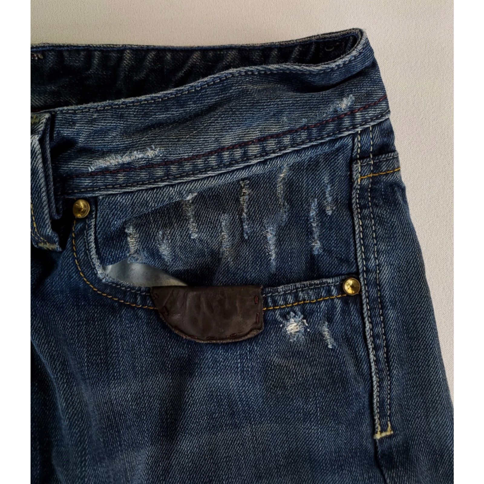 Diesel Diesel Levan Blue Jeans Distressed Made Italy Mens 30 Jeans 30x33 Inseam 33 Blue Straight Men Size US 30 / EU 46 - 2 Thumbnail
