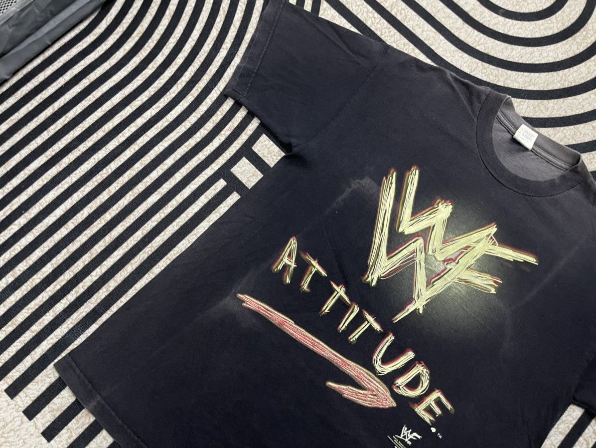 Vintage VINTAGE 1999 WWF ATTITUDE “COME GET SOME” SUN FADED TEES Size US L / EU 52-54 / 3 - 5 Thumbnail