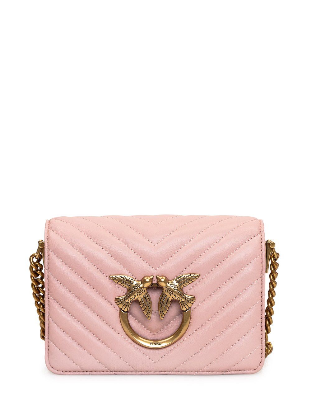 Pinko o1s22i1n0824 Size: OS / Love Click Mini Chevron Bag in Pink Size ONE SIZE - 1 Thumbnail