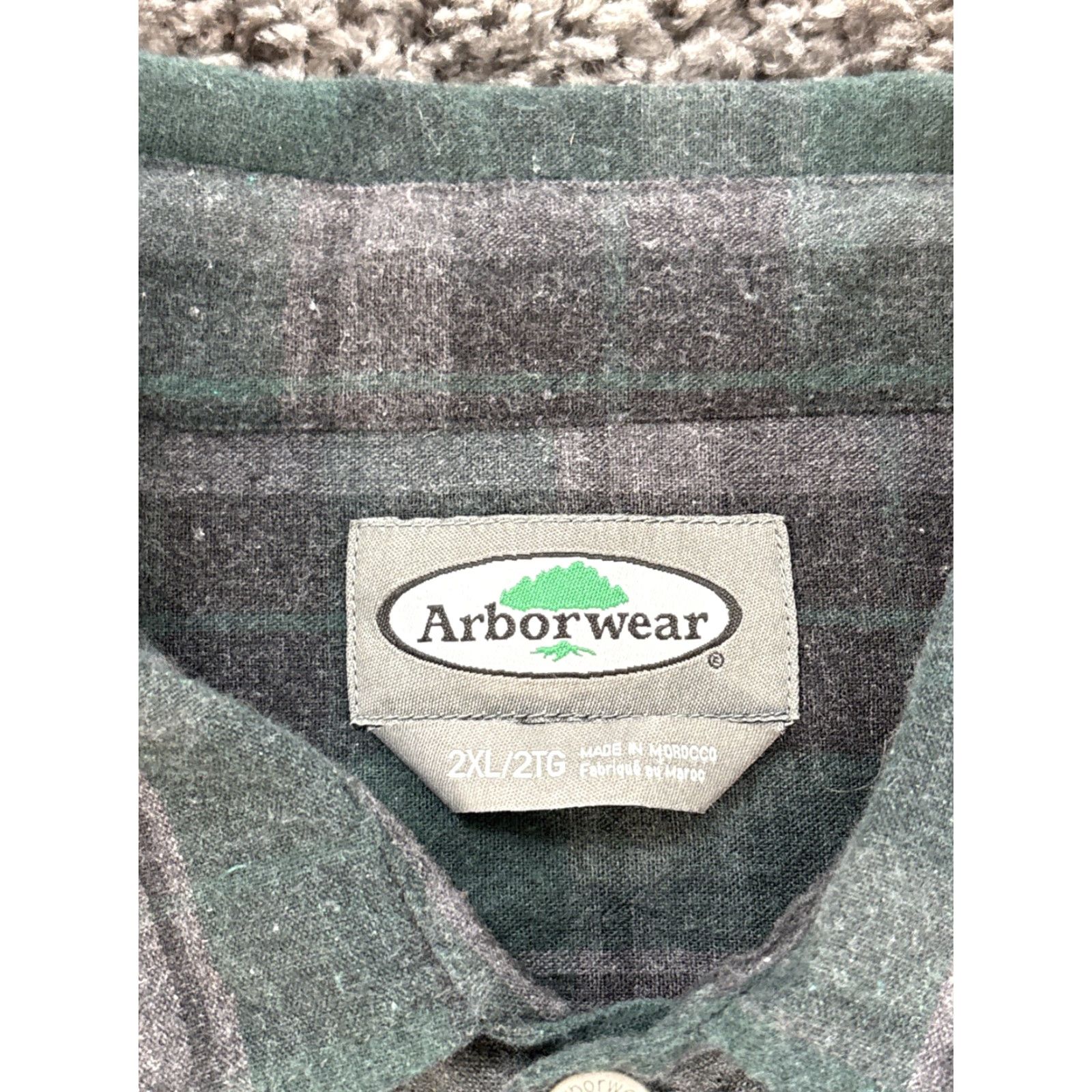 Vintage Arborwear Flannel Shirt Men 2XL Green Plaid Heavy Thick Work Outdoor Shirt Button-Up Long Sleeve Collared Cotton Regular Vintage? No. Size US XXL / EU 58 / 5 - 4 Thumbnail