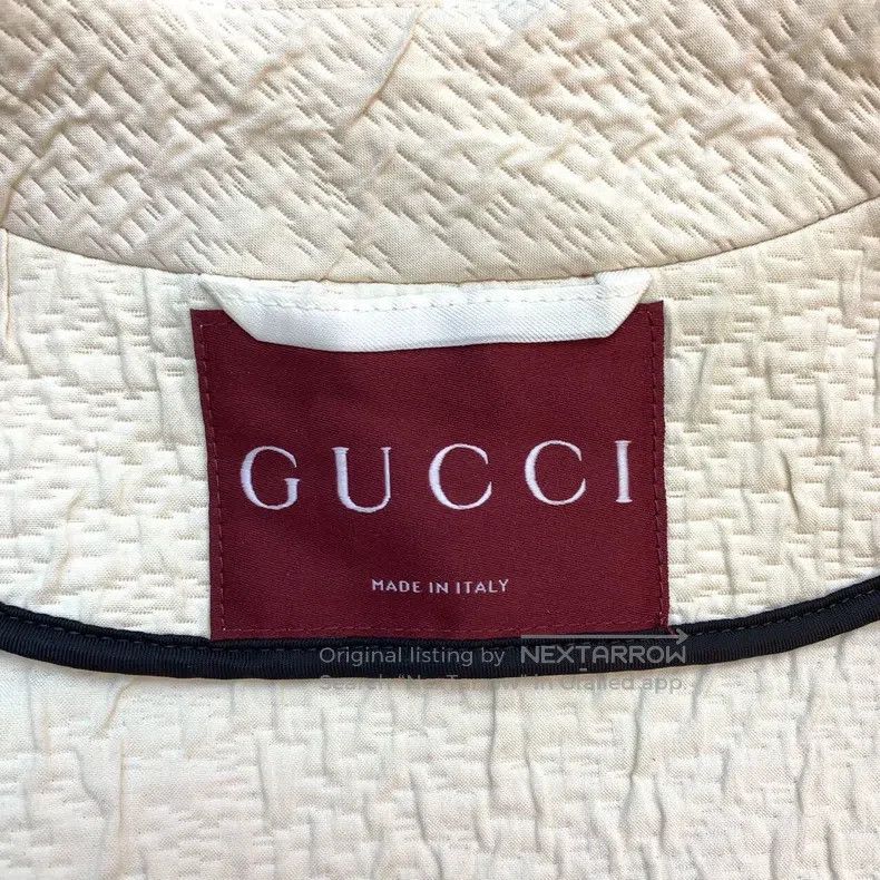 Gucci Gucci Beige cotton textured lapel long-sleeved jacket Size XS / US 0-2 / IT 36-38 - 5 Thumbnail