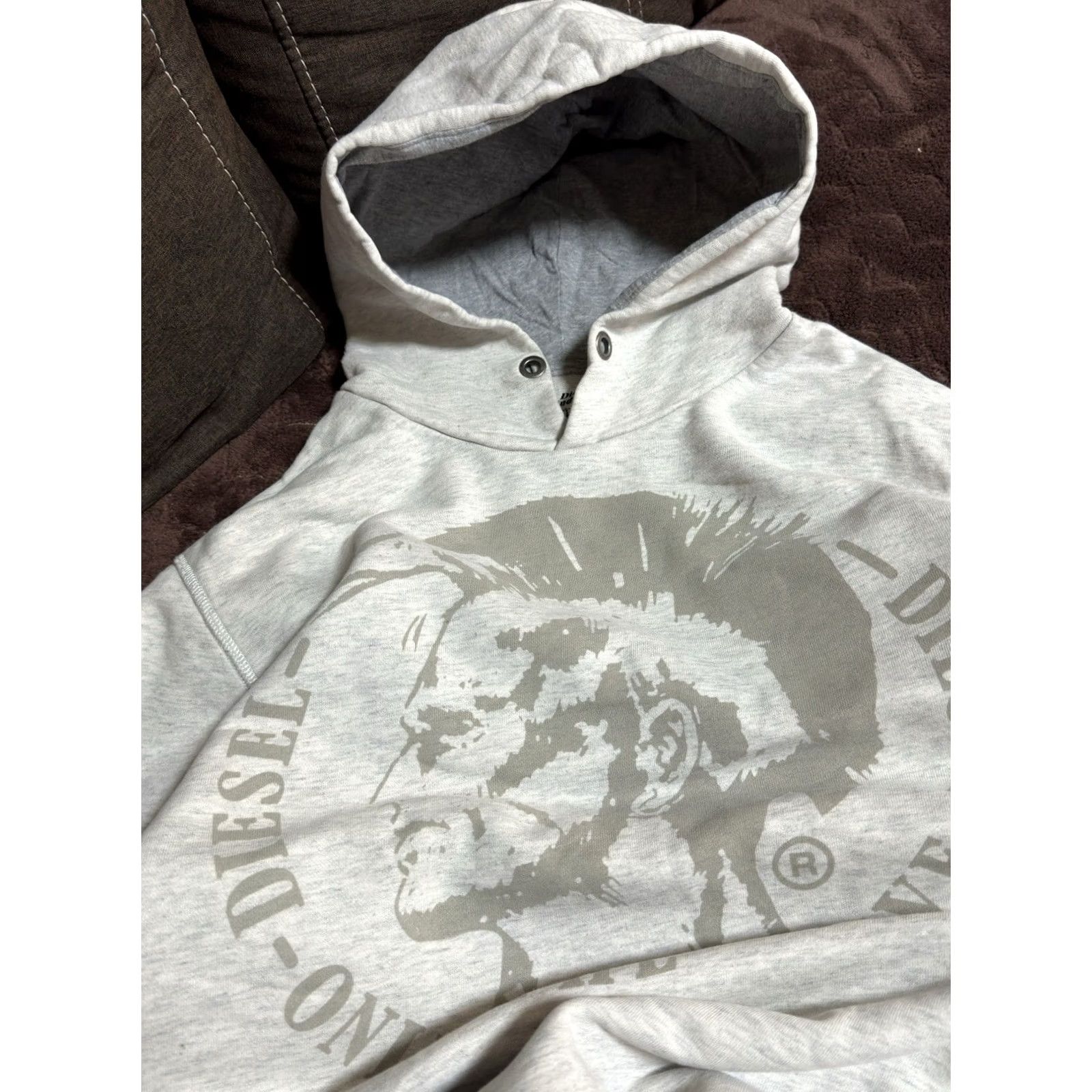 Diesel DIESEL Vintage Hoodie Big Logo Y2K grey M Mens Shirt Pullover 90s Classic Designer USA streetwear Japanesebrand Cotton Logo Gray Size US M / EU 48-50 / 2 - 3 Thumbnail