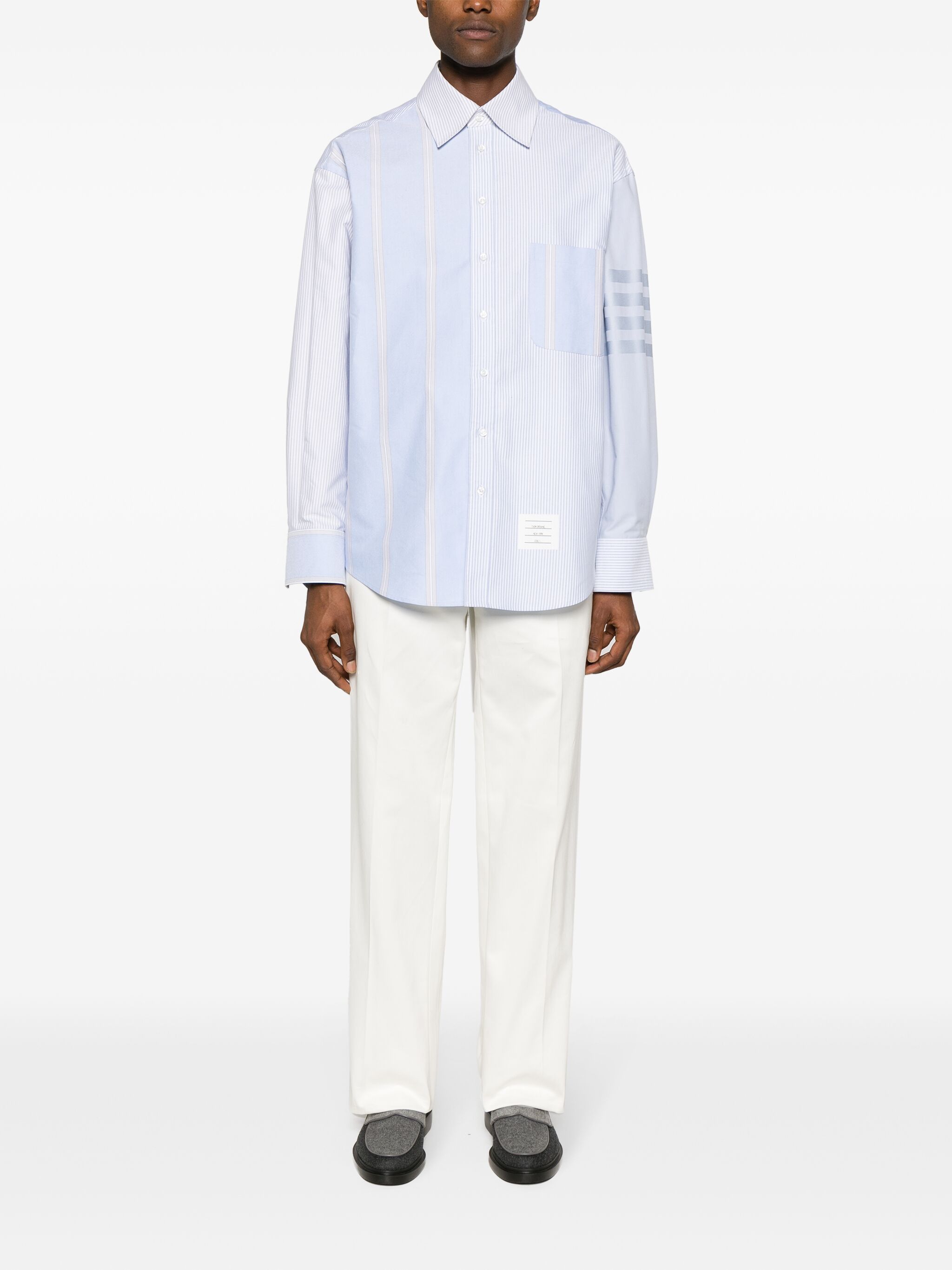 Thom Browne o1s22i1n1224 Oversized Shirt in Light Blue Size US M / EU 48-50 / 2 - 2 Thumbnail