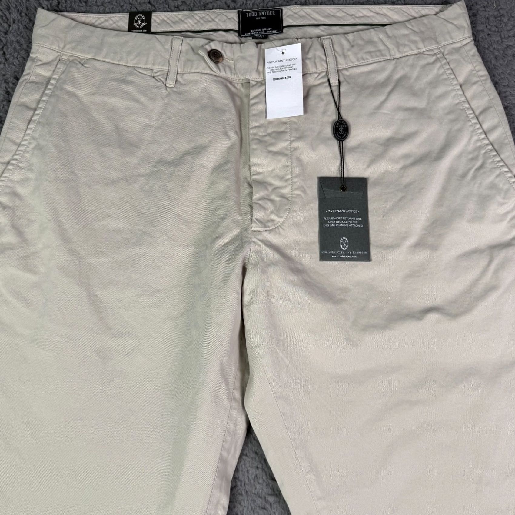 Todd Snyder Todd Snyder Pants Mens 36x32 Bone Khaki Tab Front Chino Straight Fit Stretch Slimming Pockets Casual Womens Mens Boys Girls Size US 36 / EU 52 - 2 Thumbnail