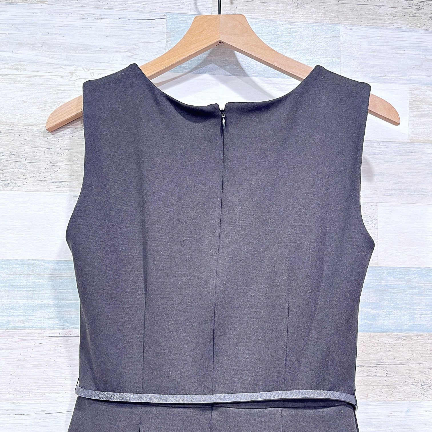 Calvin Klein Calvin Klein Lace Belt Sheath Dress Black Formal Cocktail 6 Size M / US 6-8 / IT 42-44 - 6 Thumbnail