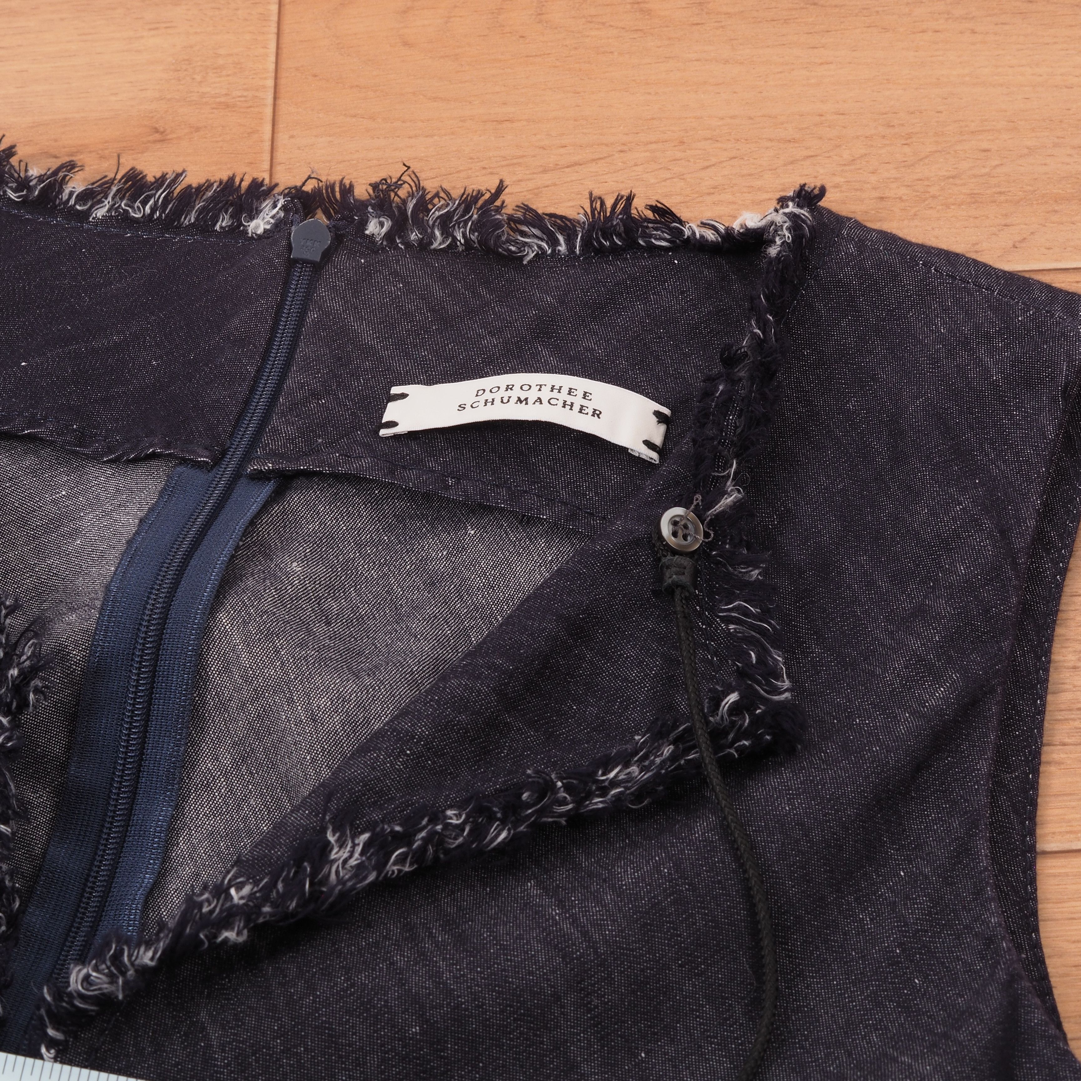 DOROTHEE SCHUMACHER DOROTHEE SCHUMACHER Denim Blue Cotton Linen Dress Size S / US 4 / IT 40 - 9 Thumbnail