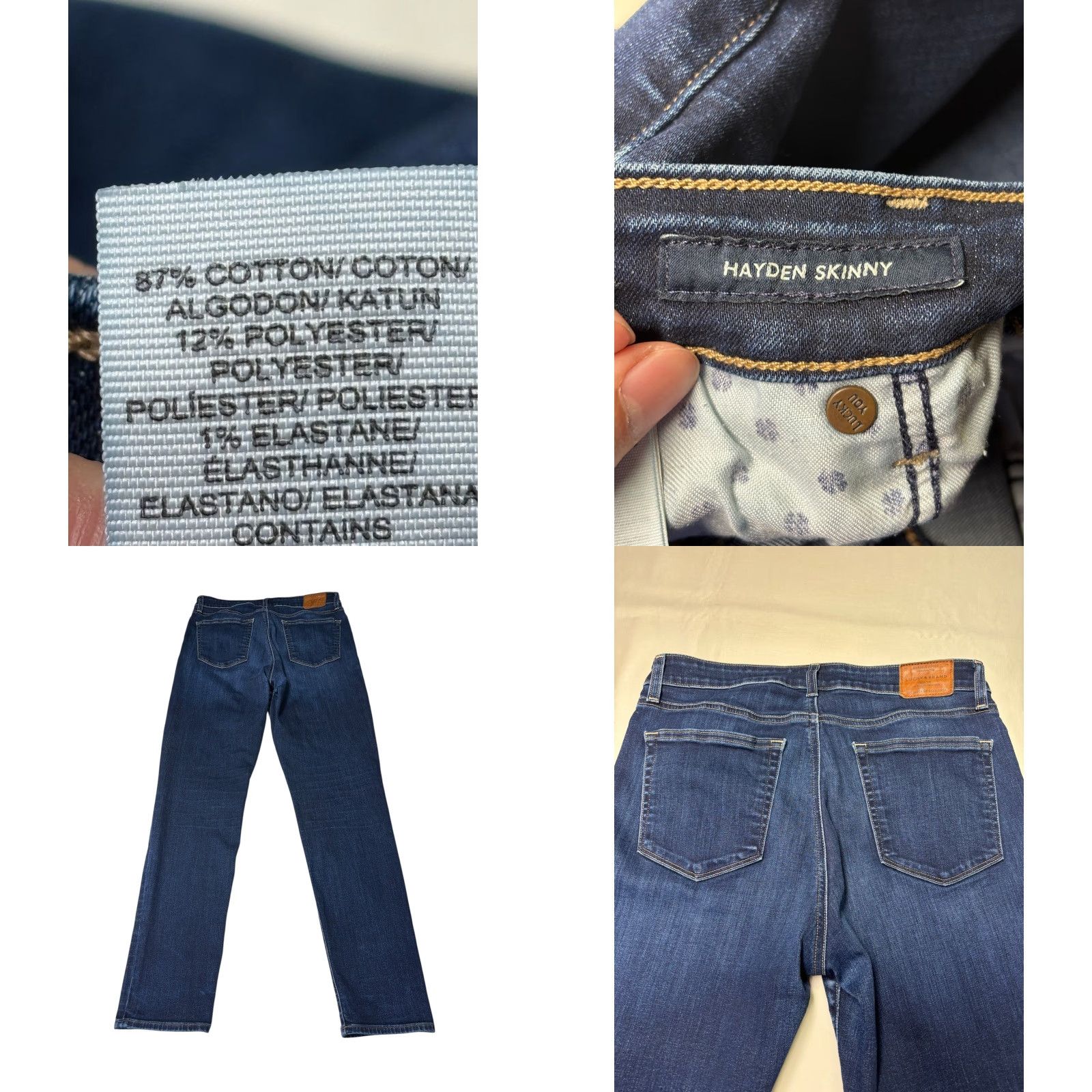 Lucky Brand Lucky Brand Jeans Women 31 30 Dark Wash Straight Leg Denim Premium Orta Stretch 5-Pocket Logo Patch Size 24" / US 00 / IT 34 - 8 Thumbnail