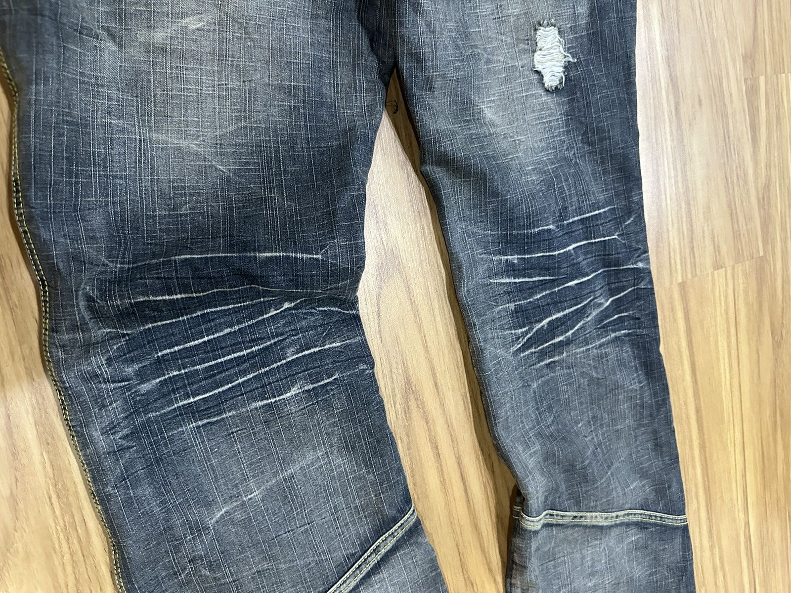 Japanese Brand 1990 - Black Crown Japanese Brand Clawmark Flared Jeans Size US 34 / EU 50 - 13 Thumbnail