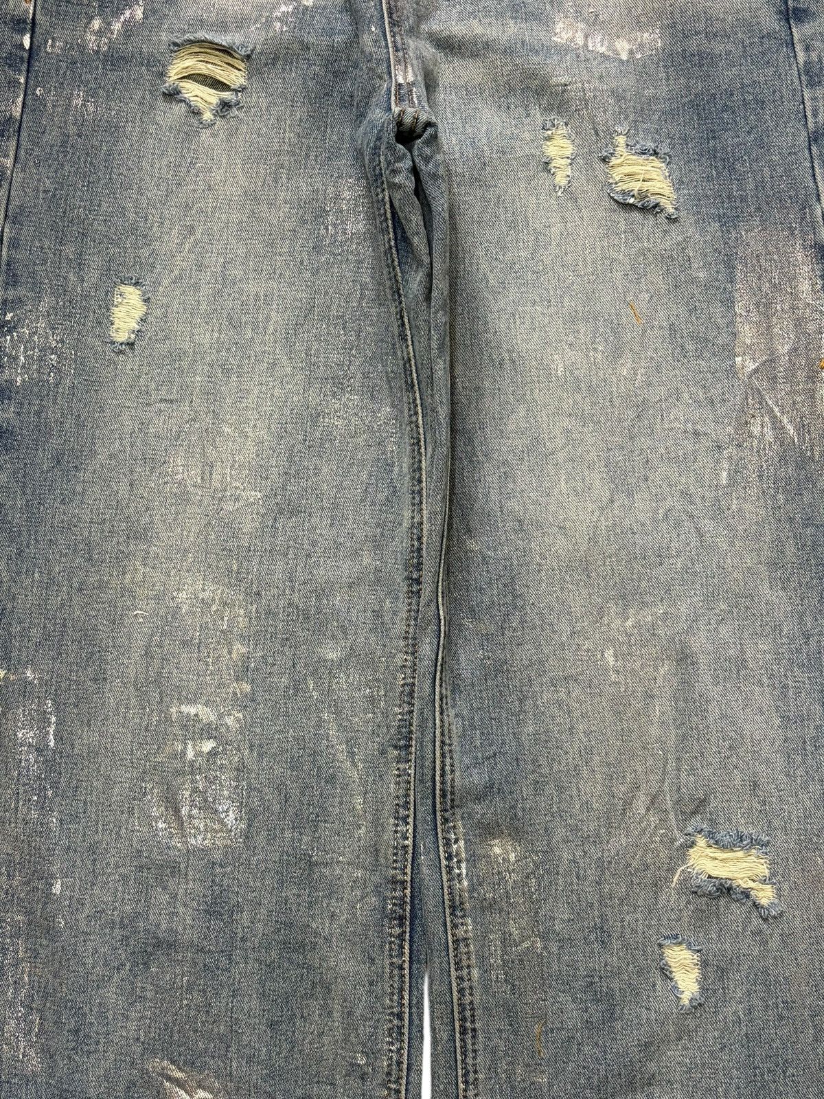 Acne Studios Vintage Japanese Brand Waxed Distressed Baggy Jeans Size 25" / US 0 / IT 36 - 3 Thumbnail