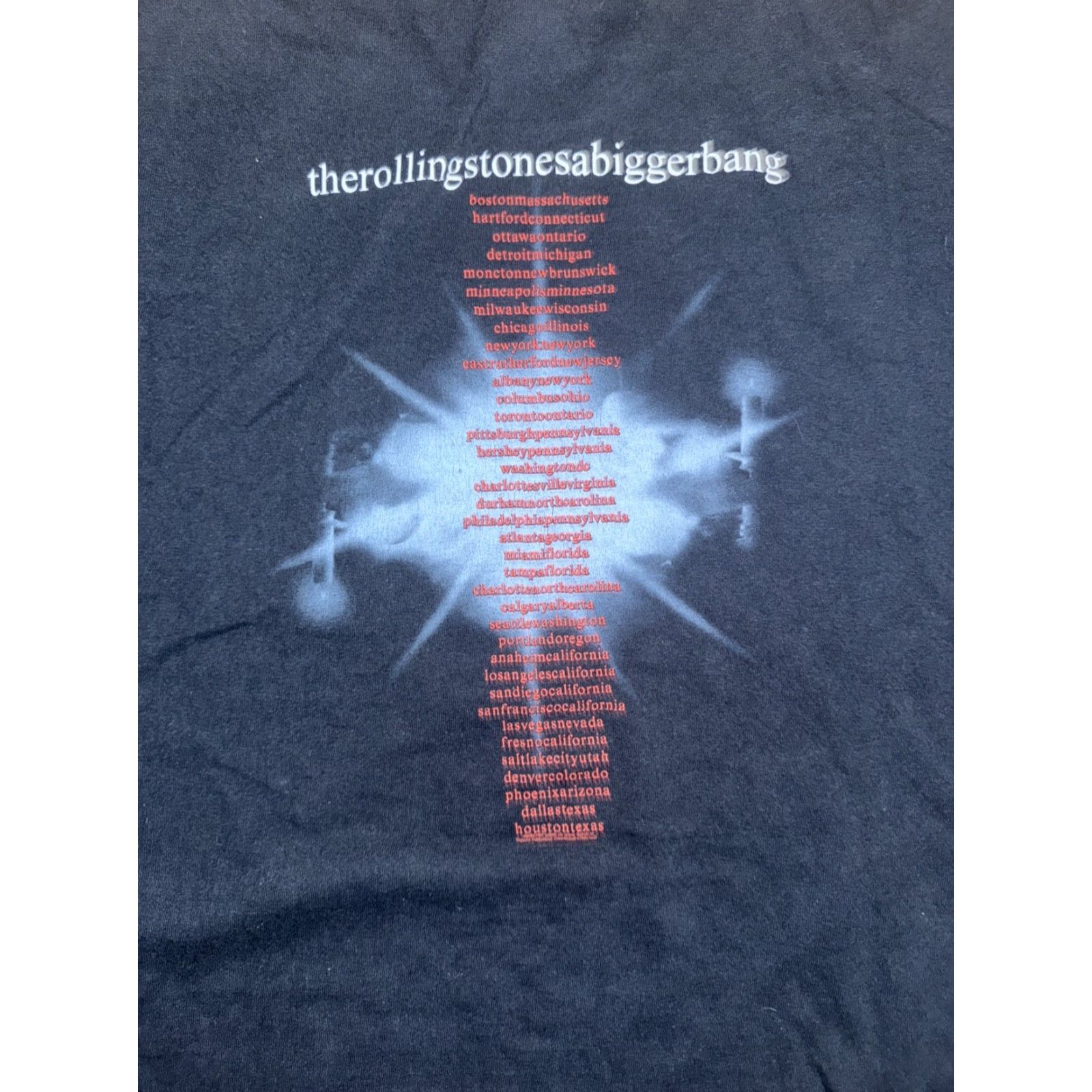 Vintage VINTAGE Rolling Stones A Bigger Bang Tour T-Shirt XL Black Mens Band Tee 90s USA Shirt Size US XL / EU 56 / 4 - 5 Thumbnail