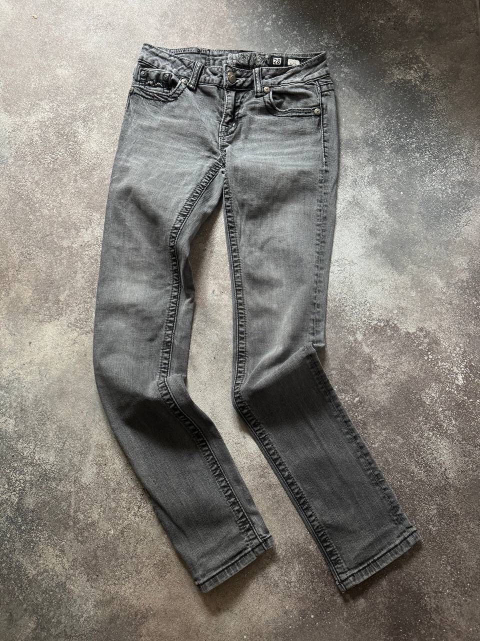 Japanese Brand × Miss Me × Vintage Miss Me Vintage Y2K Gothic Washed Skinny Jeans Size 28" / US 6 / IT 42 - 1 Thumbnail