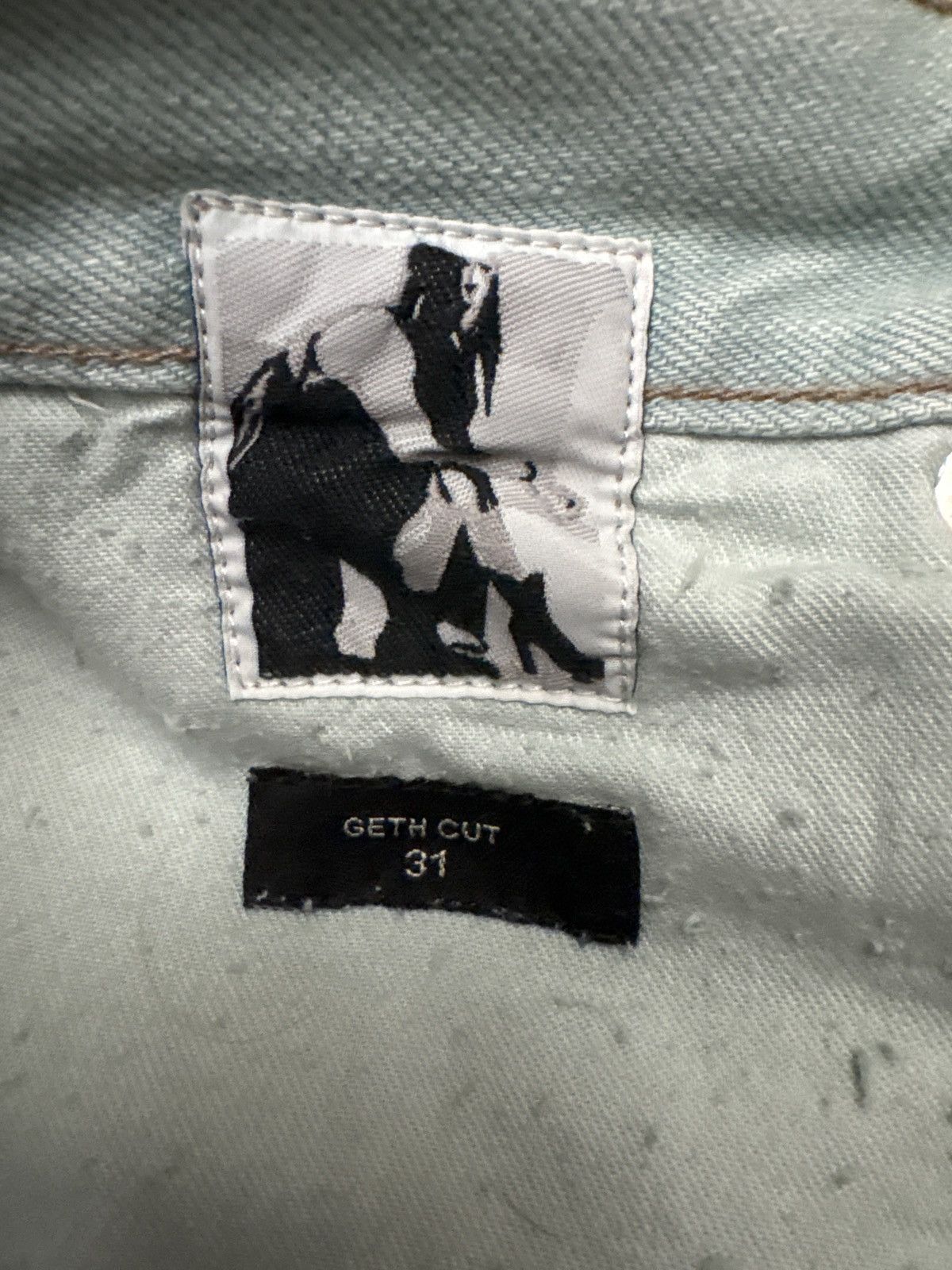 Rick Owens Drkshdw Rick Owens Drkshdw Teal destroyed denim Size US 31 - 2 Thumbnail