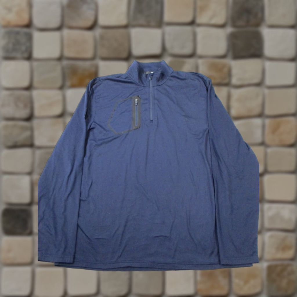 RLX Ralph Lauren RLX Ralph Lauren Sweater Mens XL Blue Golf Quarter Zip Logo Pullover Knit Mock Neck Winter Fall Spring Casual Regular Size Type: XL Size US XL / EU 56 / 4 - 1 Thumbnail
