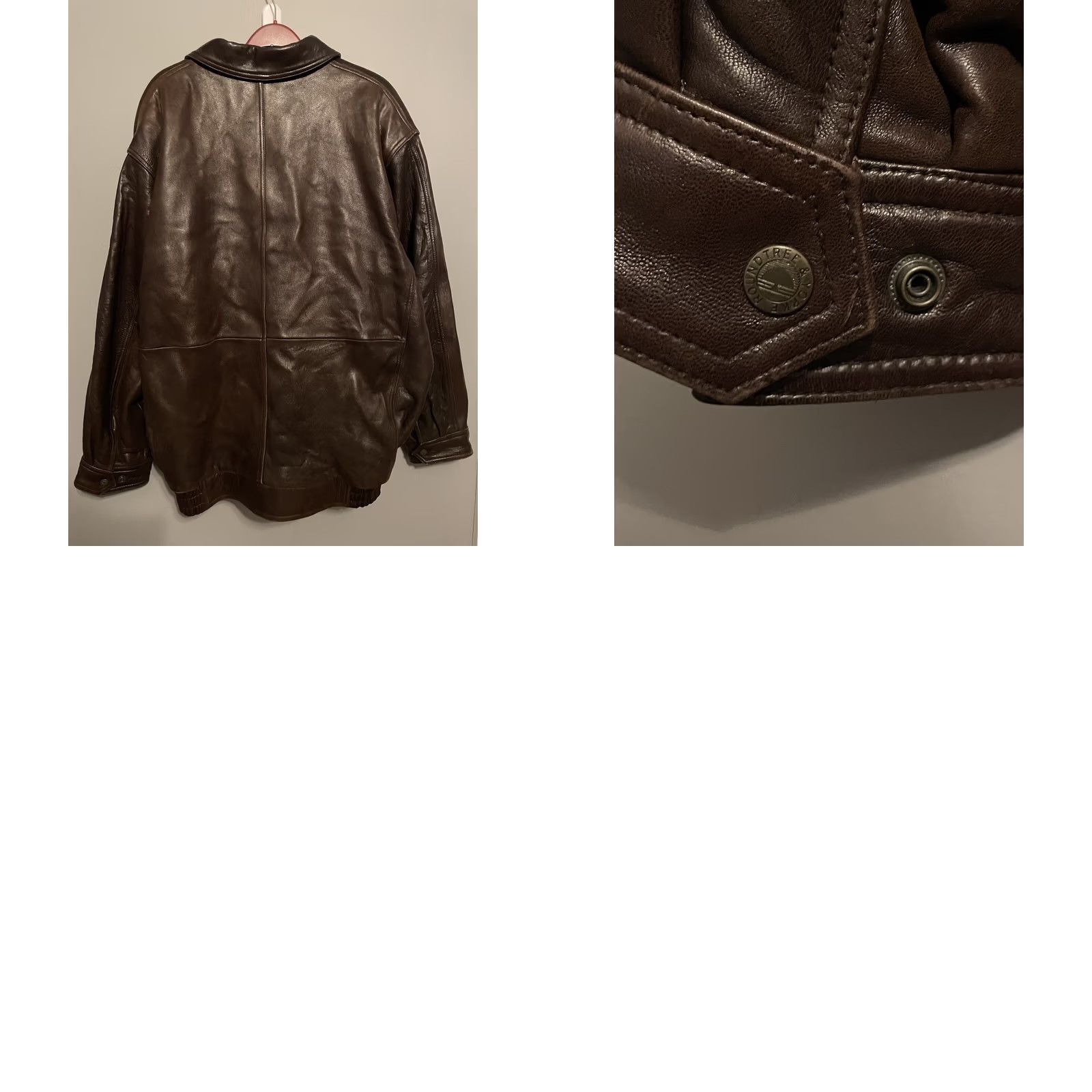 Roundtree & Yorke VINTAGE Roundtree & Yorke Bomber Jacket Mens 2XL Tall Brown Leather Flight Aviator Jacket Size US XXL / EU 58 / 5 - 8 Thumbnail