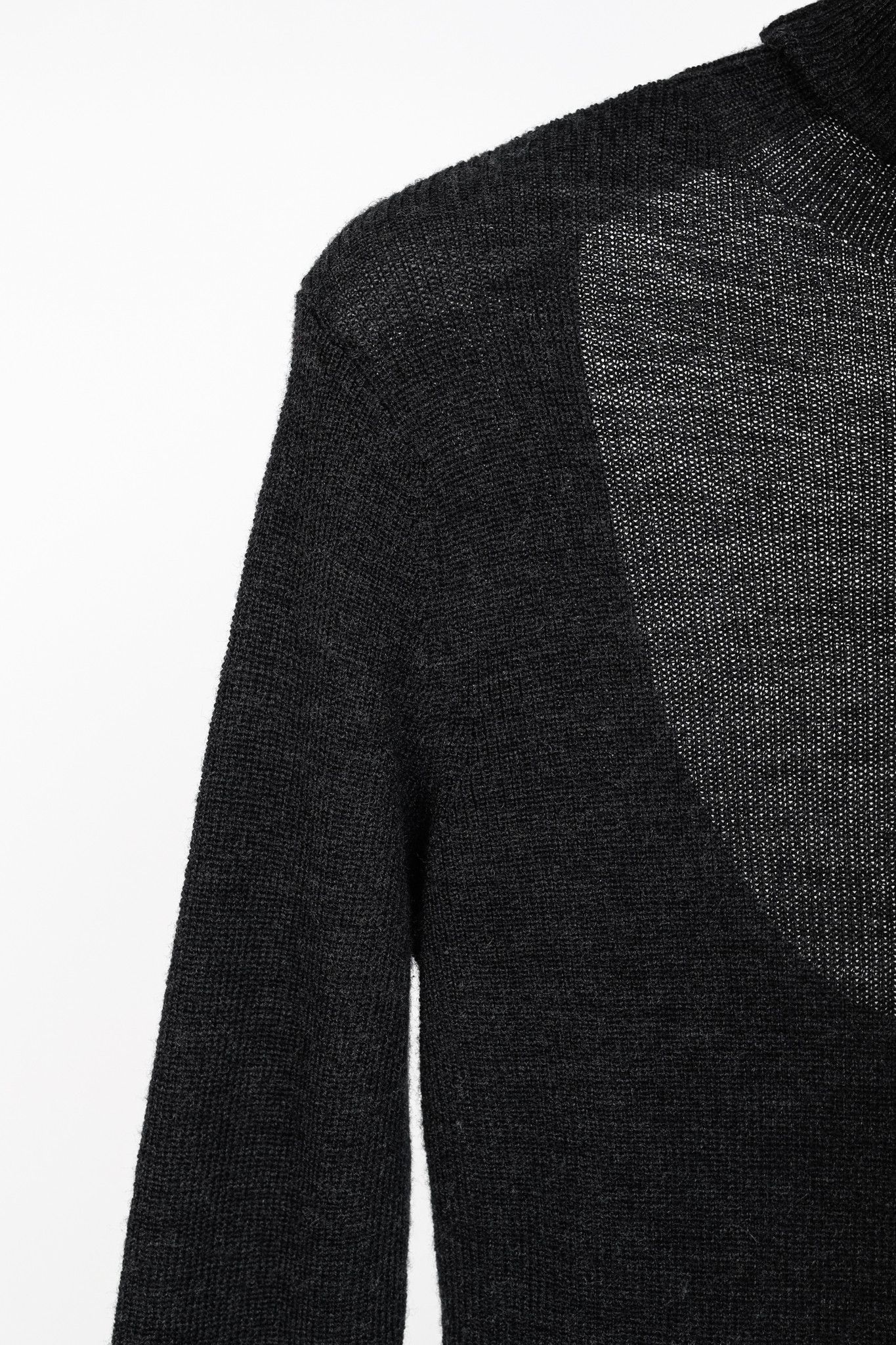 Ganni Ganni Black Light Merino Wool Knit Roll Neck Sweater Size M / US 6-8 / IT 42-44 - 7 Thumbnail