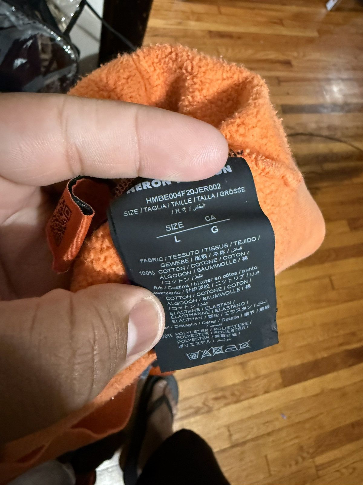 Heron Preston Heron Prestin Orange Style Zip Up Heavyweight Hoodie Size L Size US L / EU 52-54 / 3 - 9 Thumbnail