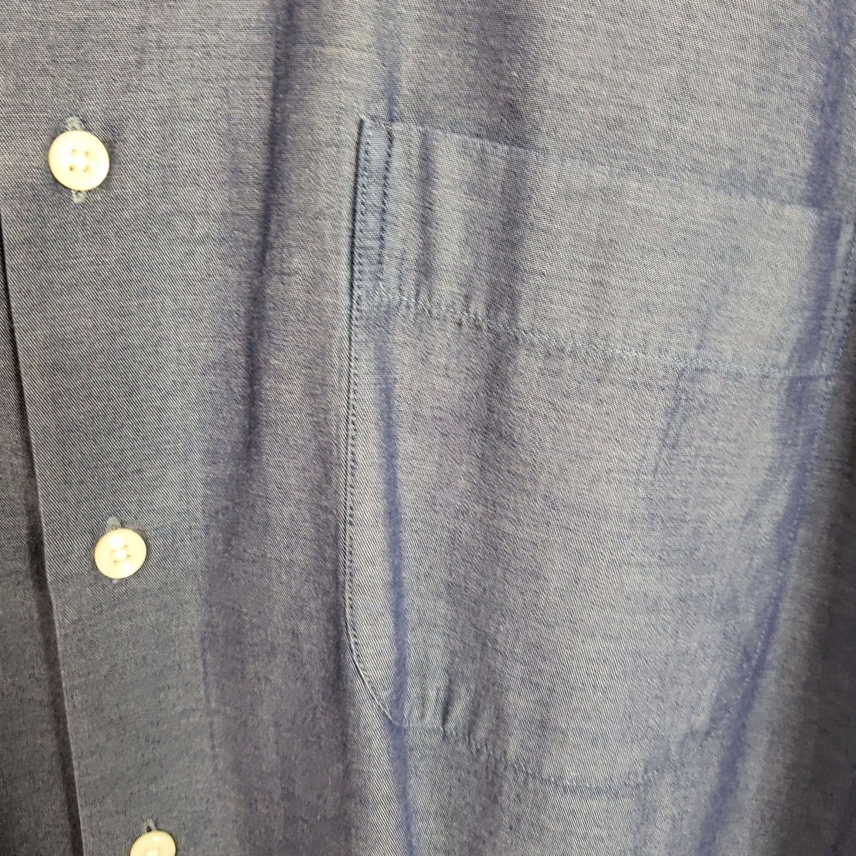 Peter Millar VINTAGE? Peter Millar Dress Shirt Long Sleeve Button Down Mens L Blue Career Wear Size 42R - 5 Thumbnail