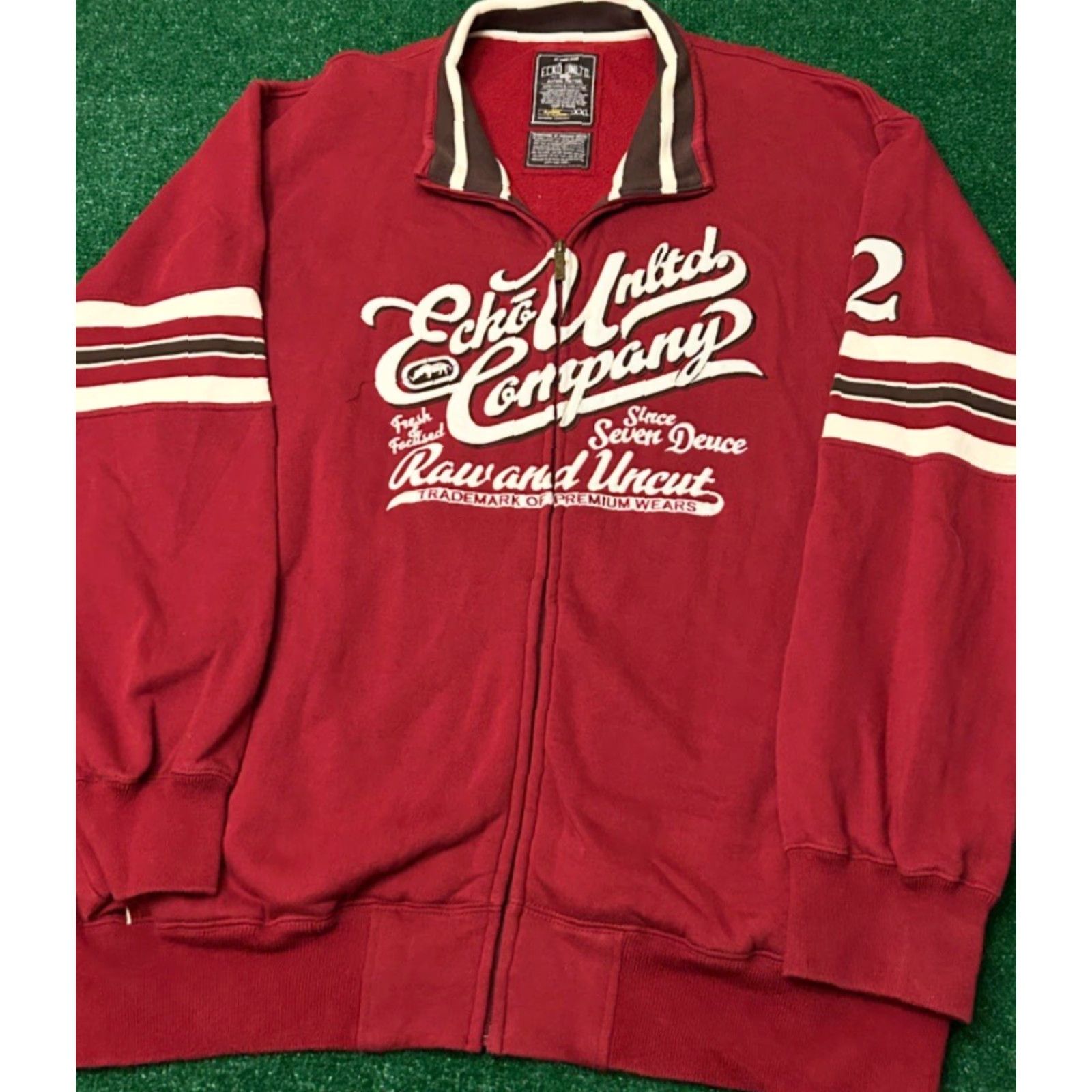 Ecko Unltd. VINTAGE Ecko Unltd Logo Full Zip Jacket Mens XXL Red Hip Hop Grunge Skater 90s Y2K Vintage Punk Size US XXL / EU 58 / 5 - 2 Thumbnail