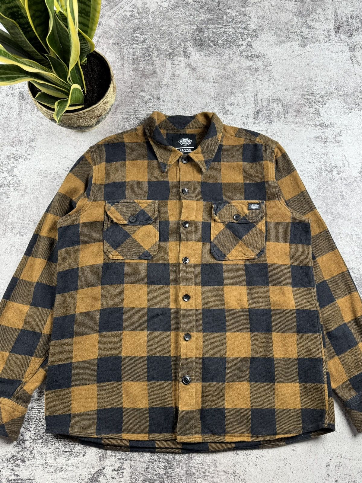 Dickies Dickies West Checked Striped Pocket Longsleeve Button Shirt Size US XL / EU 56 / 4 - 4 Thumbnail