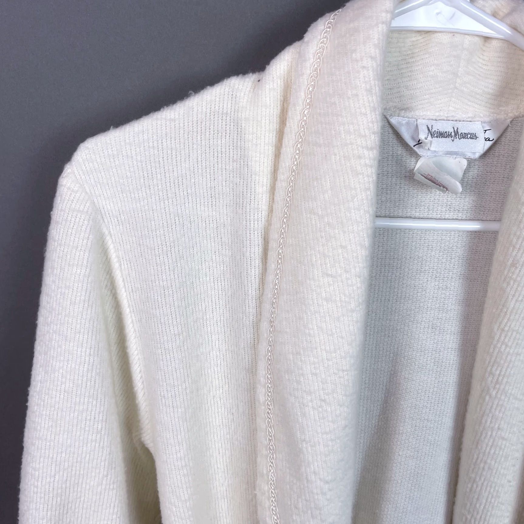 Vintage VINTAGE Diamond Tea Robe Ivory Canada Union Belt Tall Petite Nightgown Shirt? Size ONE SIZE - 2 Thumbnail