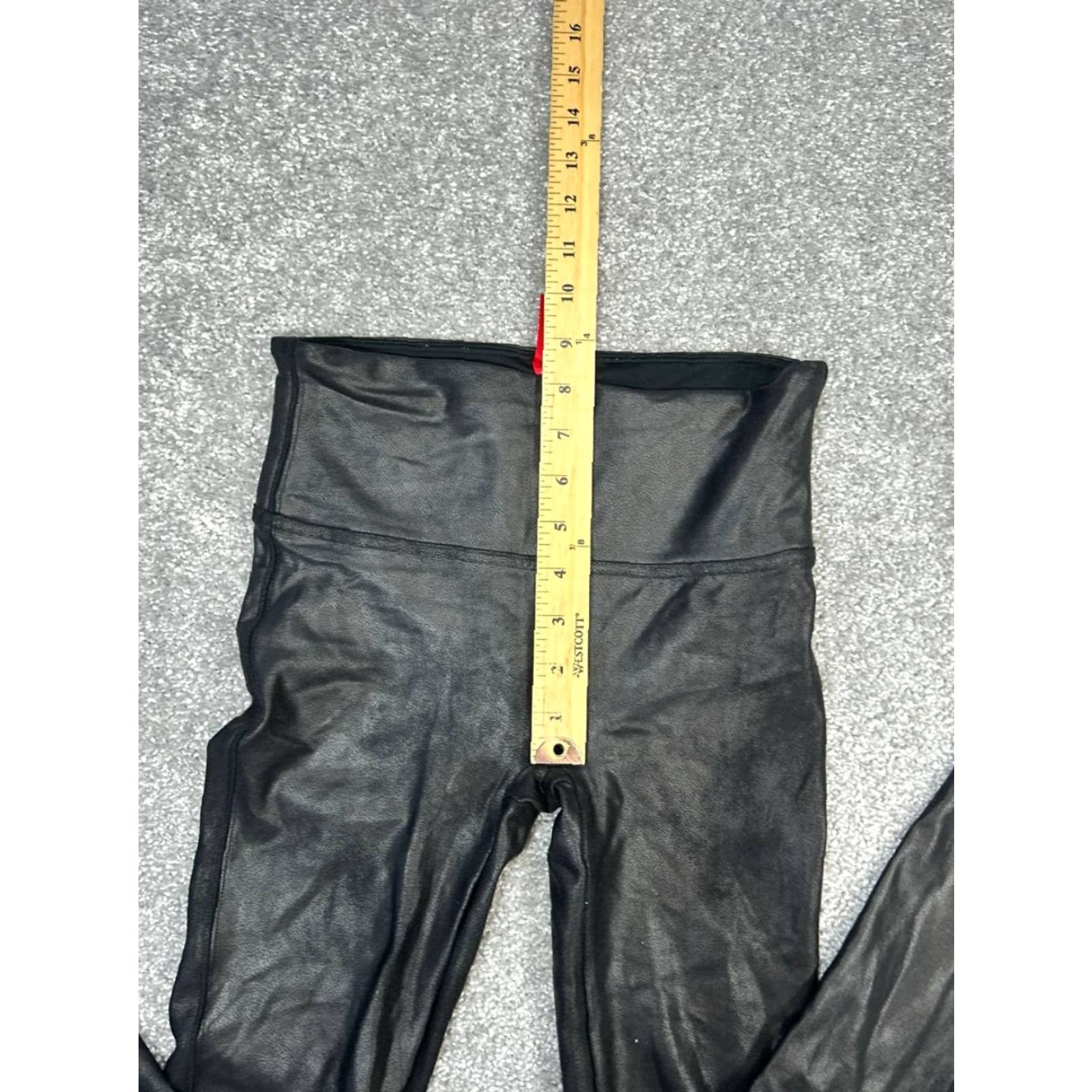 Spanx Spanx Leggings Womens Small Black Faux Leather Stretch Mid Rise Casual Size 28" / US 6 / IT 42 - 6 Thumbnail