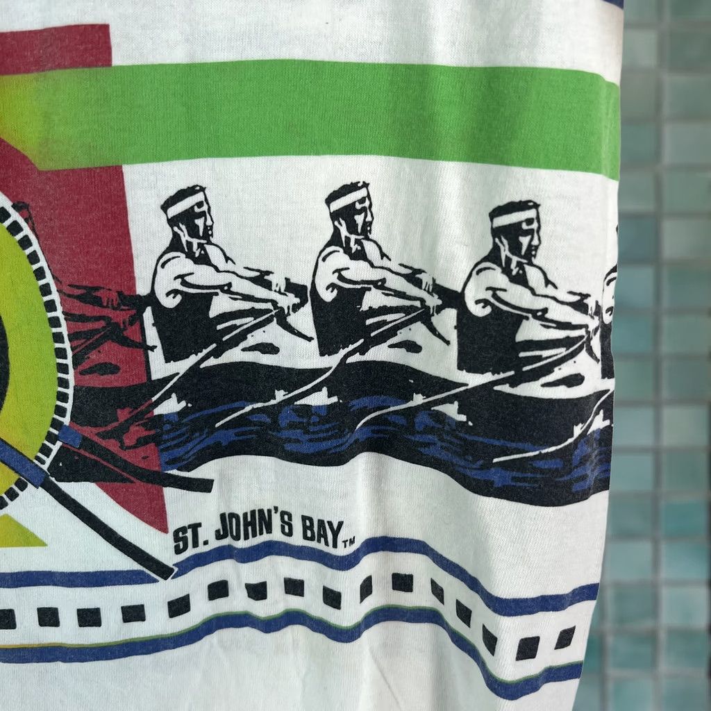Vintage St. John'S Bay Large Mens White Graphic Shirt Size US L / EU 52-54 / 3 - 1 Thumbnail