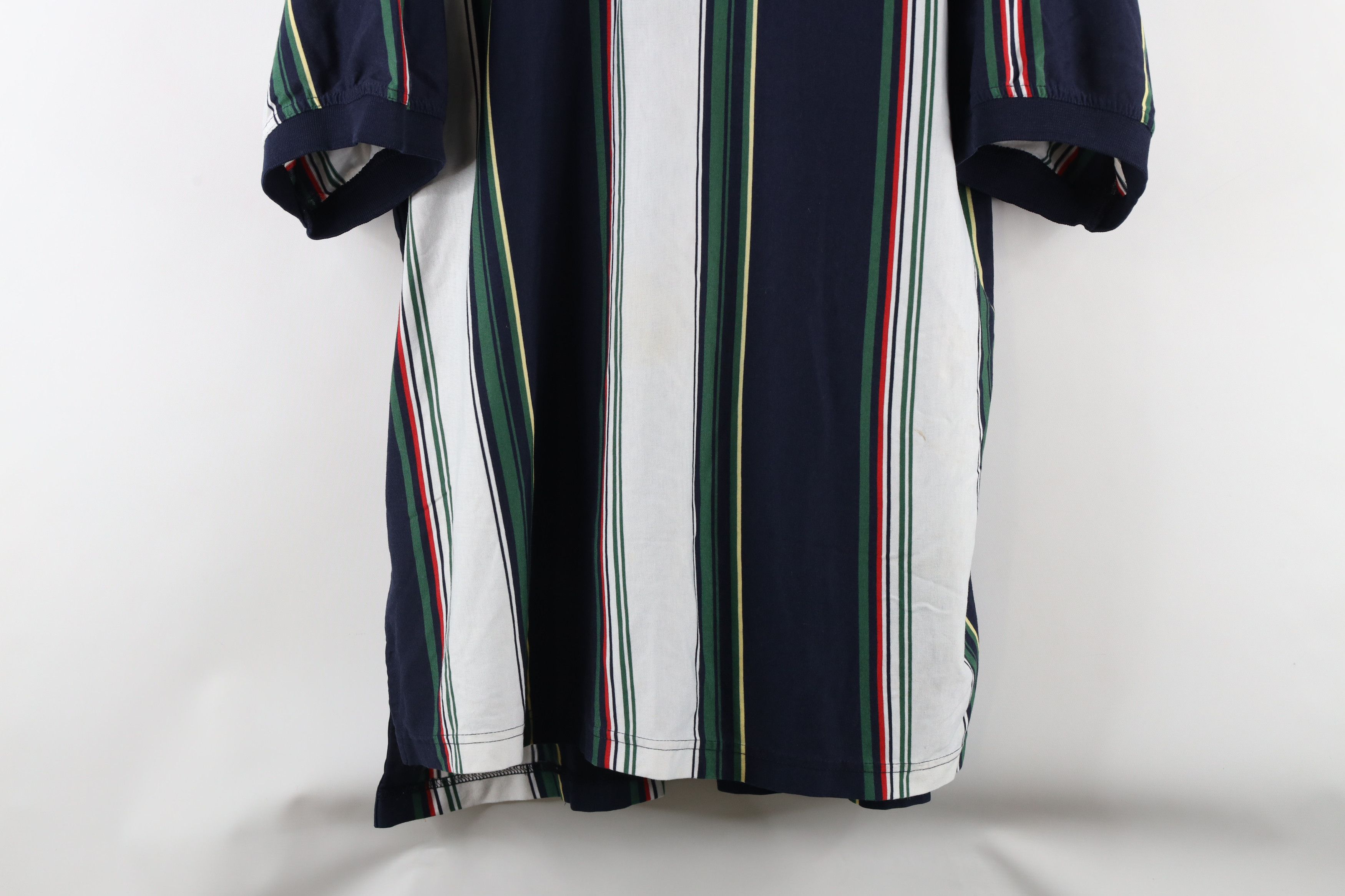 Vintage Vintage 90s Streetwear Rainbow Striped Collared Polo Shirt Size US XXL / EU 58 / 5 - 3 Thumbnail