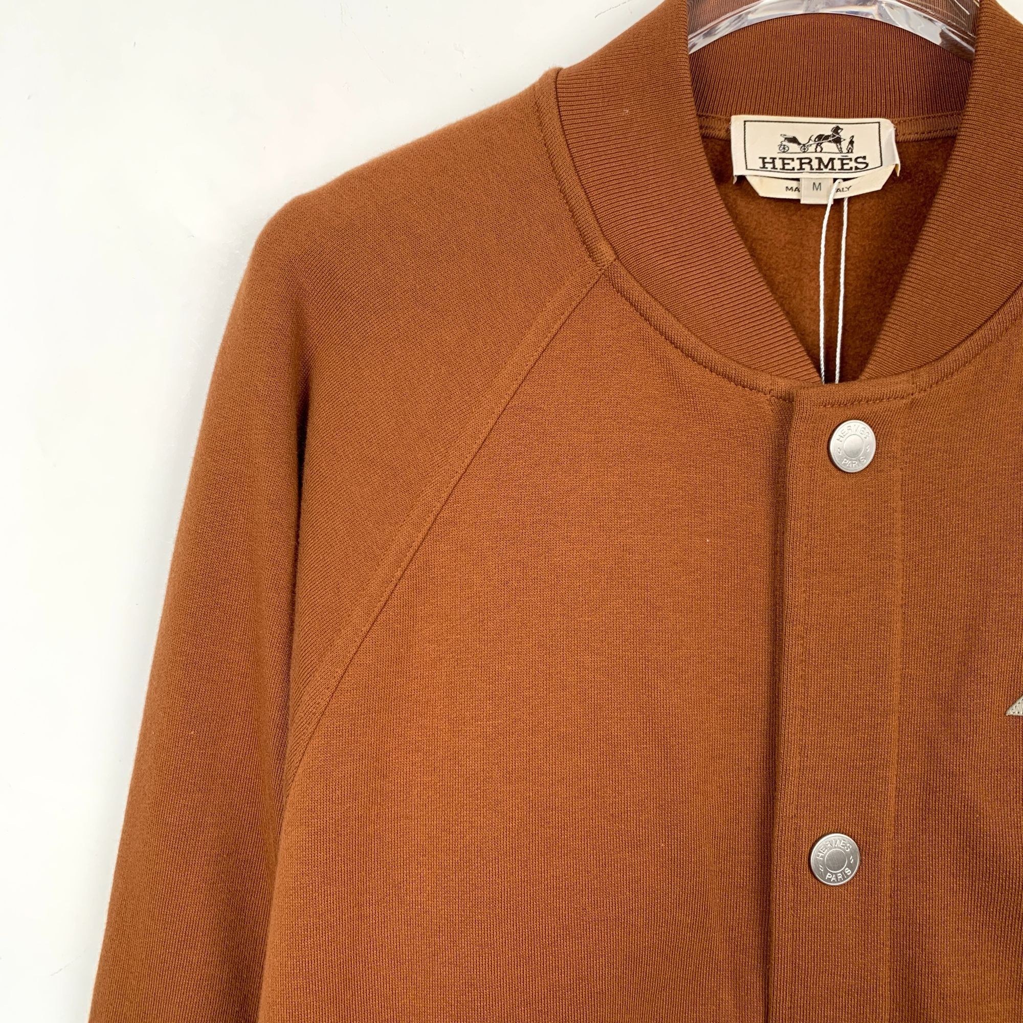 Hermes J9221 Hermès Mens Rust Brown Cotton Jacket With Embroidered Size US M / EU 48-50 / 2 - 3 Thumbnail
