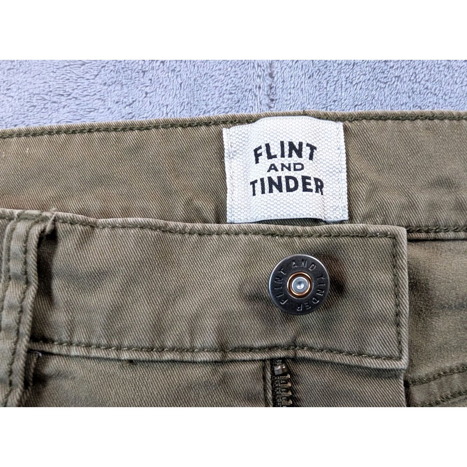 Olive Flint & Tinder Pants Slim 5-Pocket Jeans Mens 32x32 Olive Brown Huckaberry Vintage? No Size US 32 / EU 48 - 4 Thumbnail