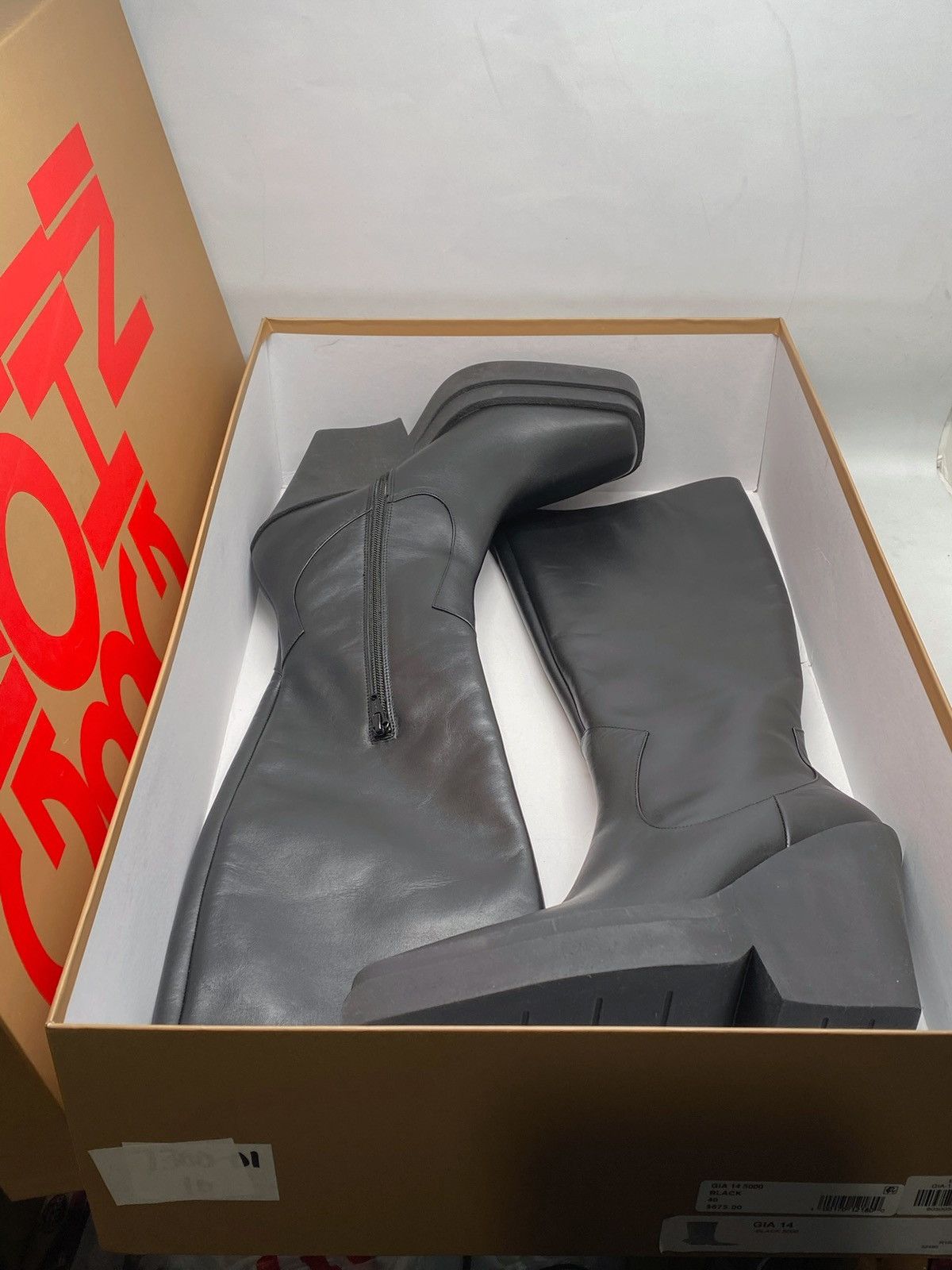 GIA BORGHINI Gia Borghini Texan Leather Platform Knee-High Boots size 40 Size US 10 / IT 40 - 11 Thumbnail