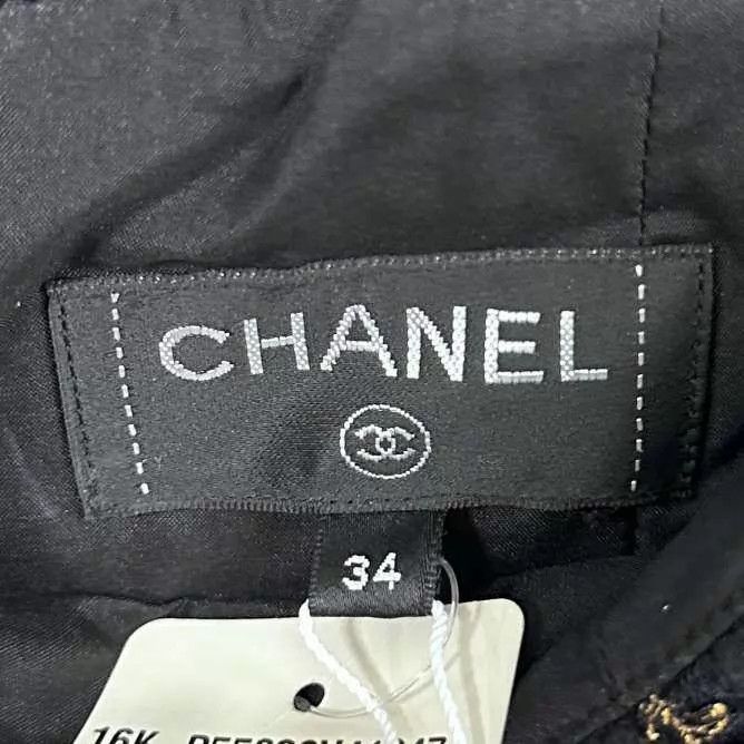 Chanel Chanel Black & Gold Woven Leather Skirt Size 34 New Size 25" / US 0 / IT 36 - 4 Thumbnail