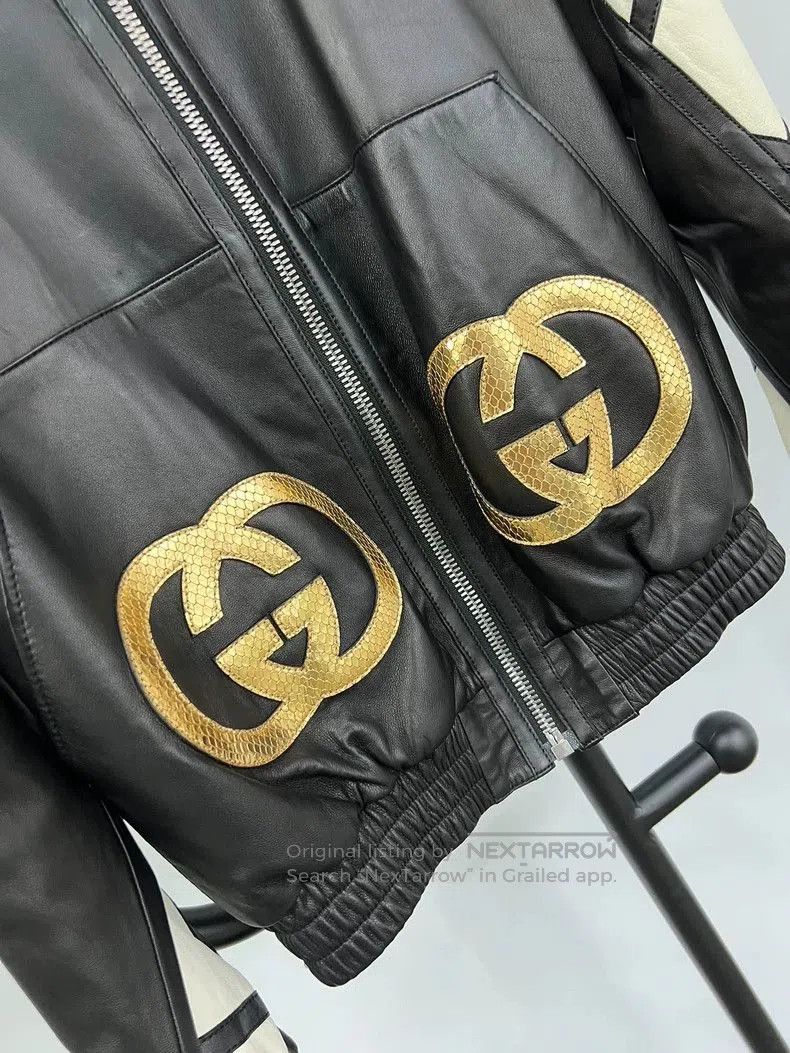 Gucci Gucci Black White Leather Jacket. Size US S / EU 44-46 / 1 - 2 Thumbnail