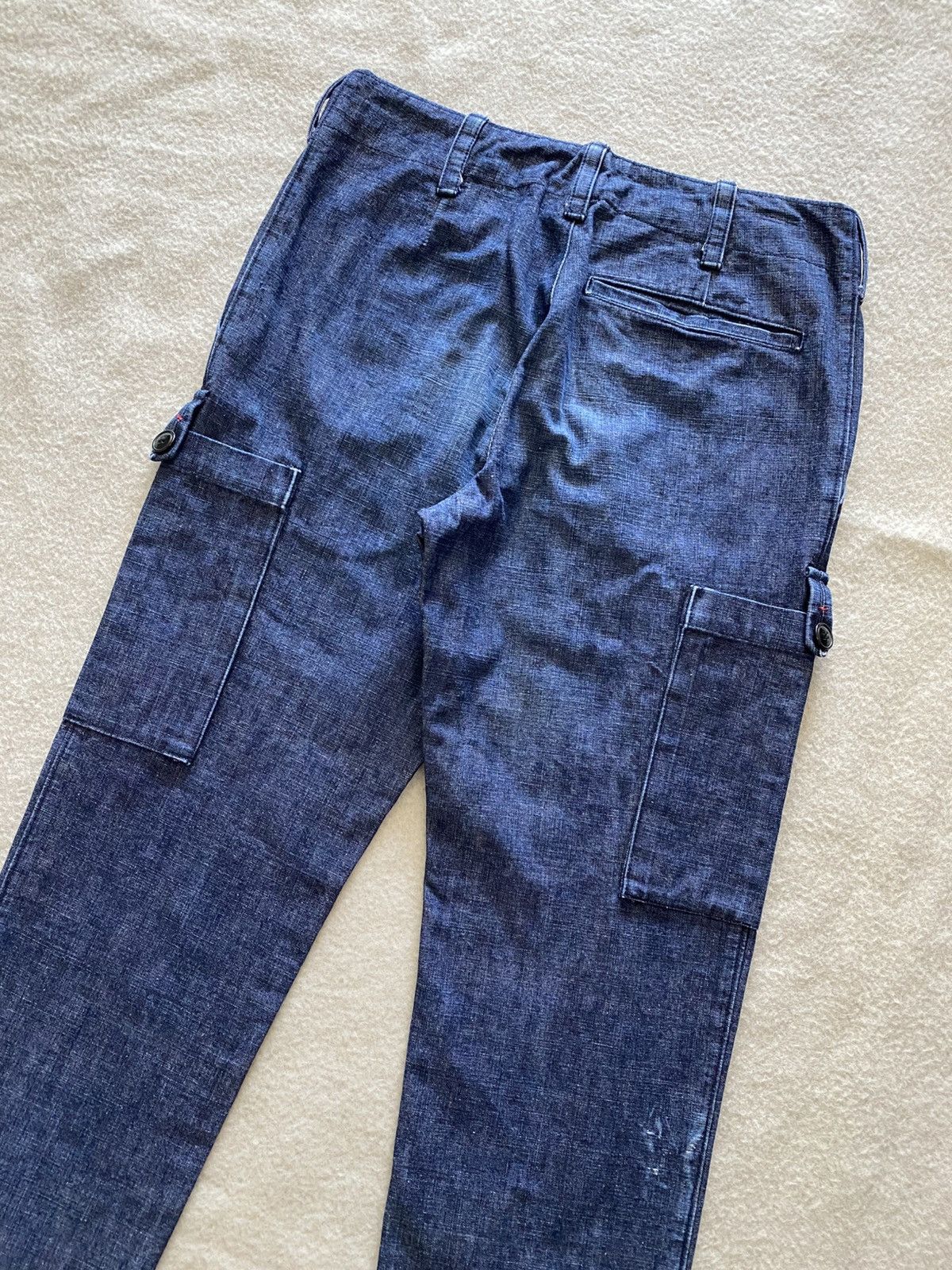 Blue Blue Japan × Vintage Vintage Blue Blue Japan Pure Indigo Cargo Pants W28 Size US 28 / EU 44 - 5 Thumbnail