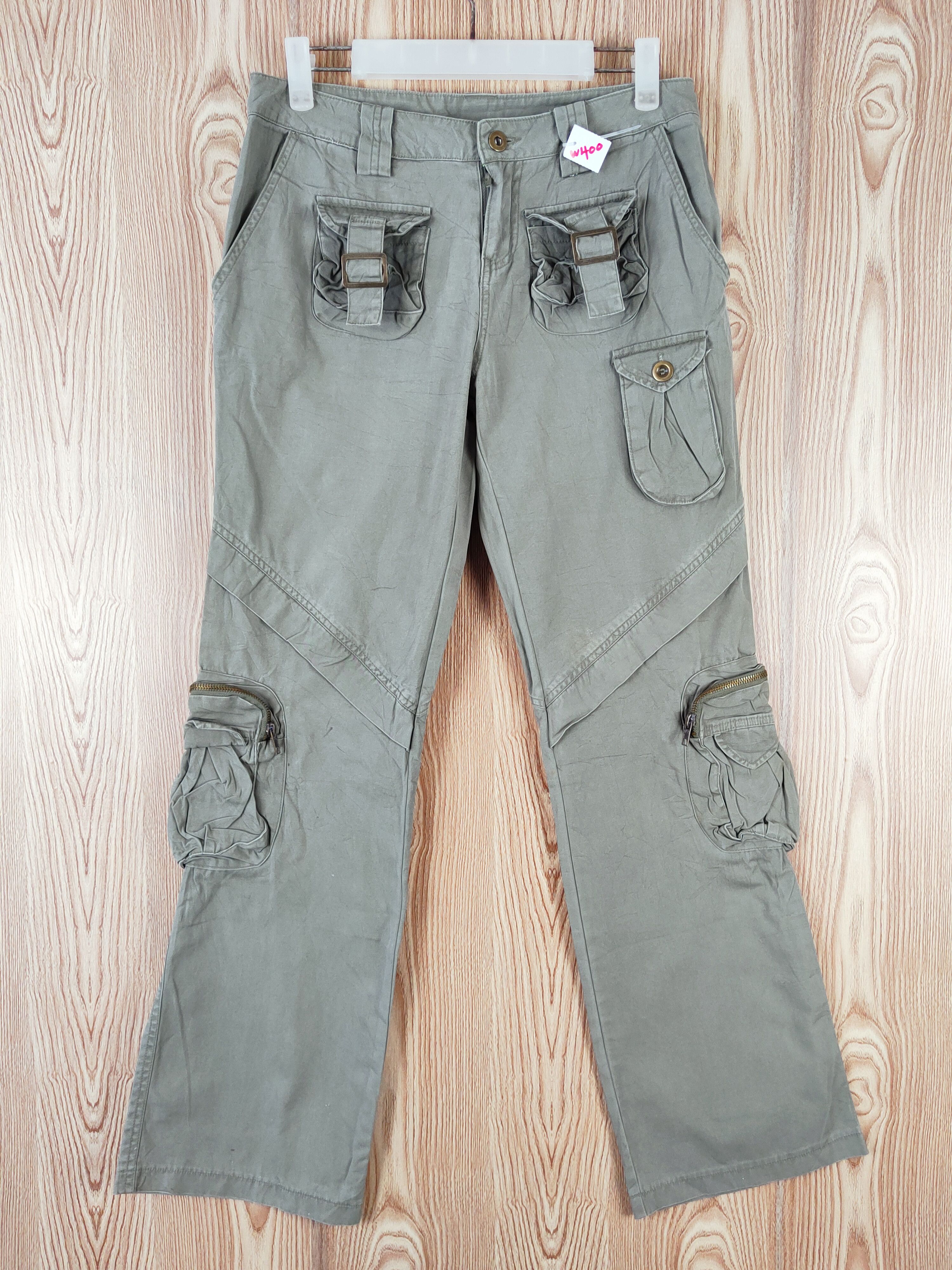 Japanese Brand Crisnare Green Multipocket Tactical Cargo Pants #W400 Size 29" - 1 Thumbnail