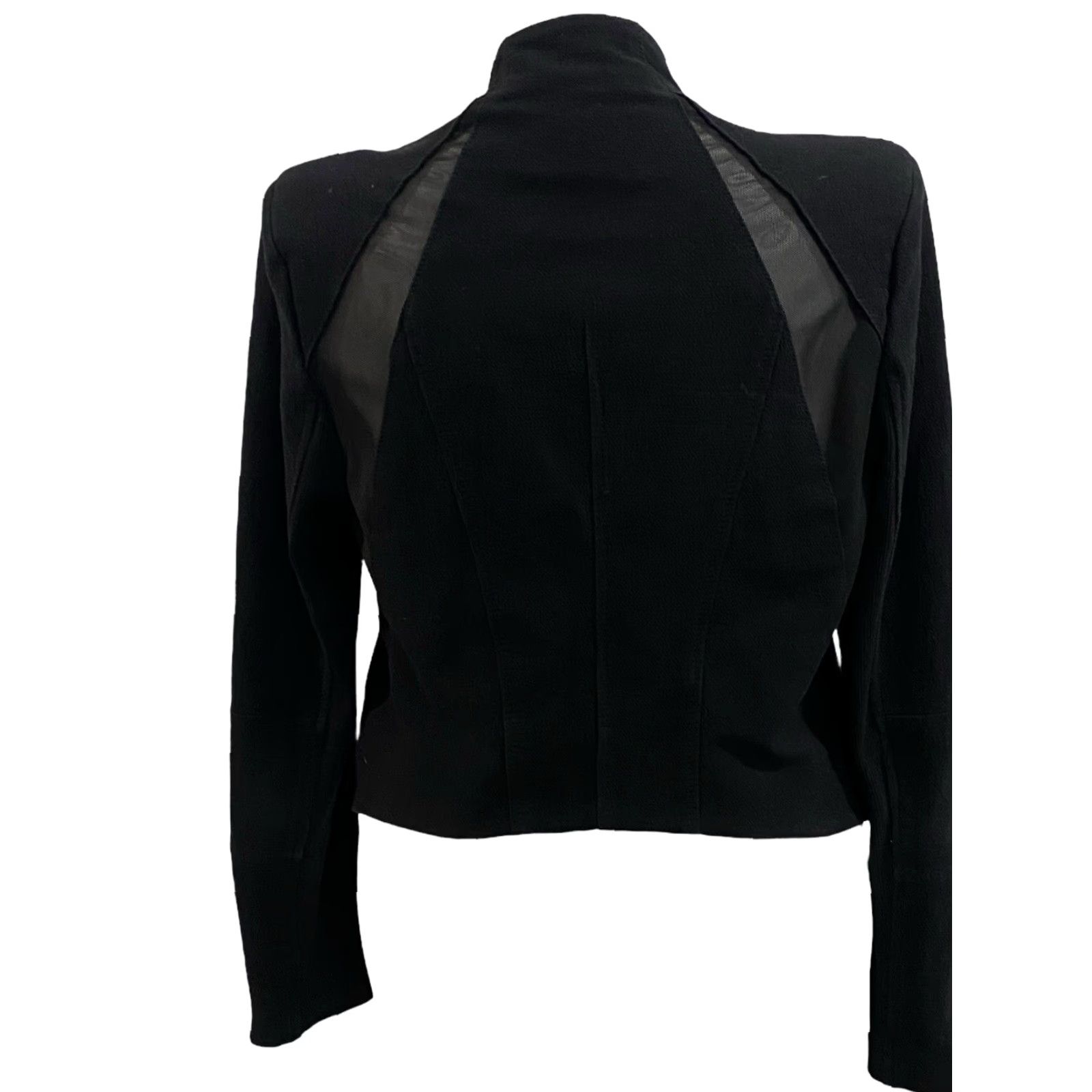 Vintage Blank NYC Womens Moto Style Jacket Black Zipper Cotton Blend Asymmetrical XXL Size XXL / US 16-18 / IT 52-54 - 4 Thumbnail