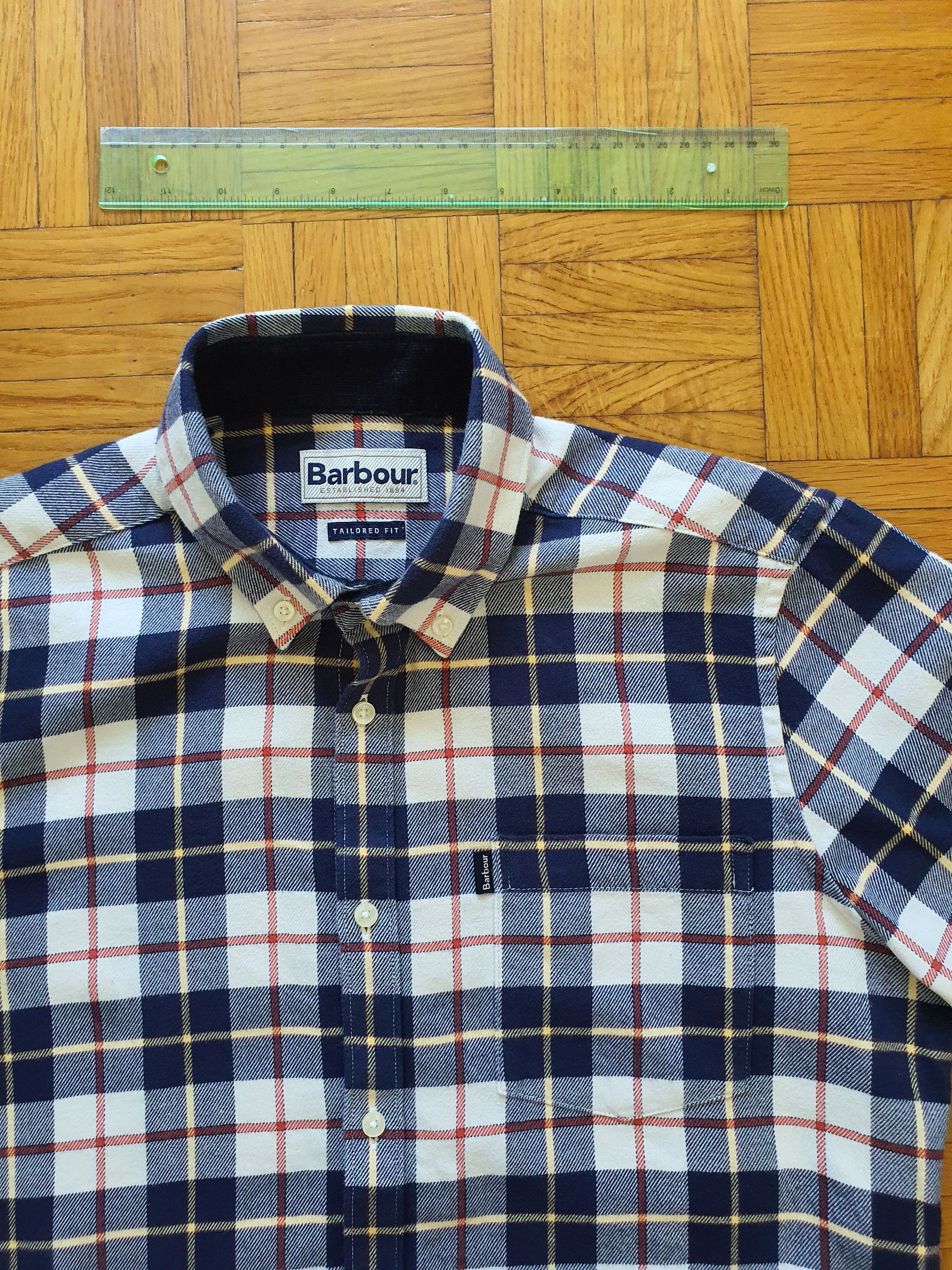 Barbour × Flannel Button Down Collar Casual Dress Shirt - STAPLETON BLAKE Size US S / EU 44-46 / 1 - 3 Thumbnail