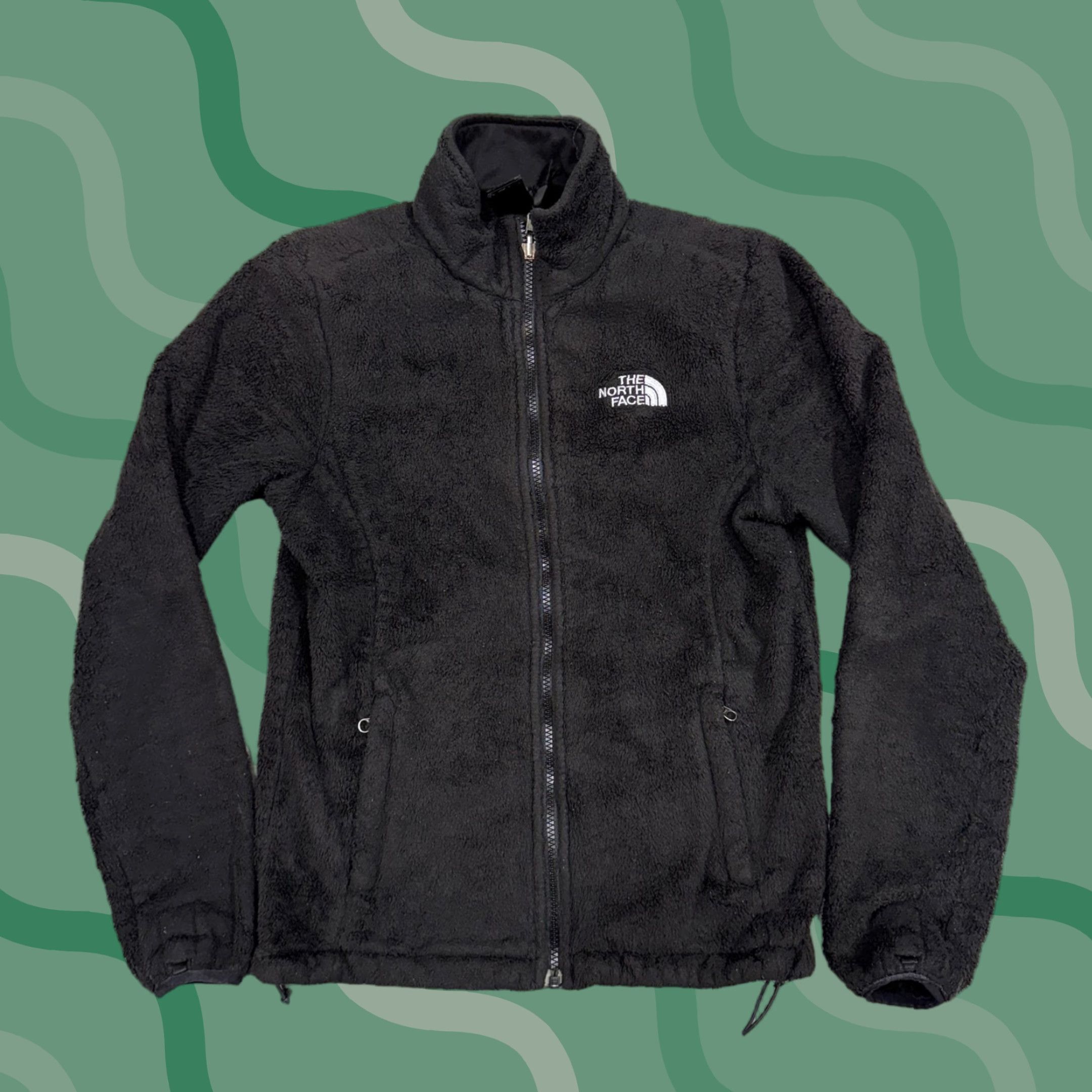 The North Face VINTAGE The North Face Jacket Womens Small Black Fuzzy Full Zip Fleece Soft Warm Cozy Size S / US 4 / IT 40 - 1 Thumbnail