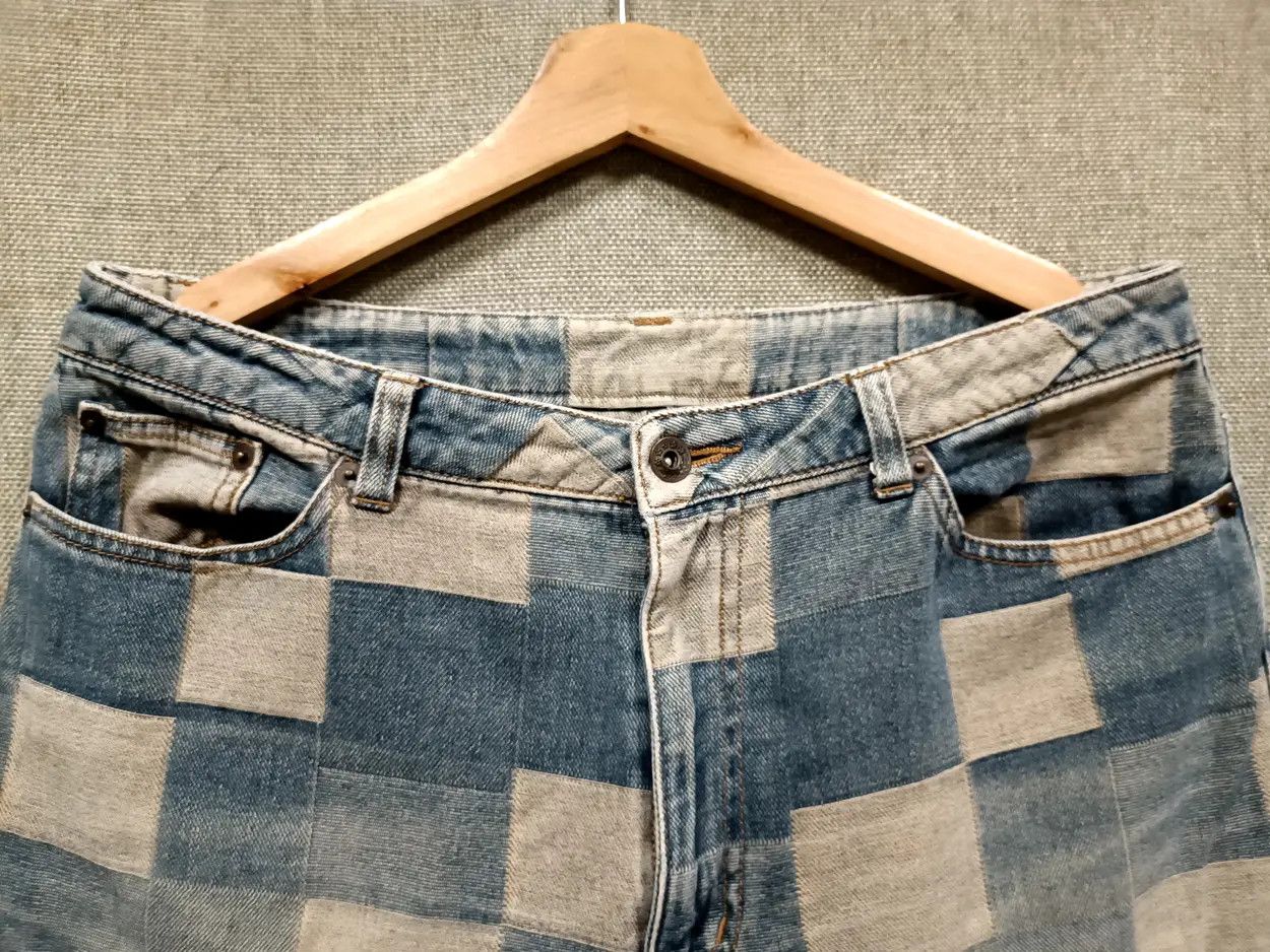 Japanese Brand patchwork jeans very rare Size US 31 - 3 Thumbnail