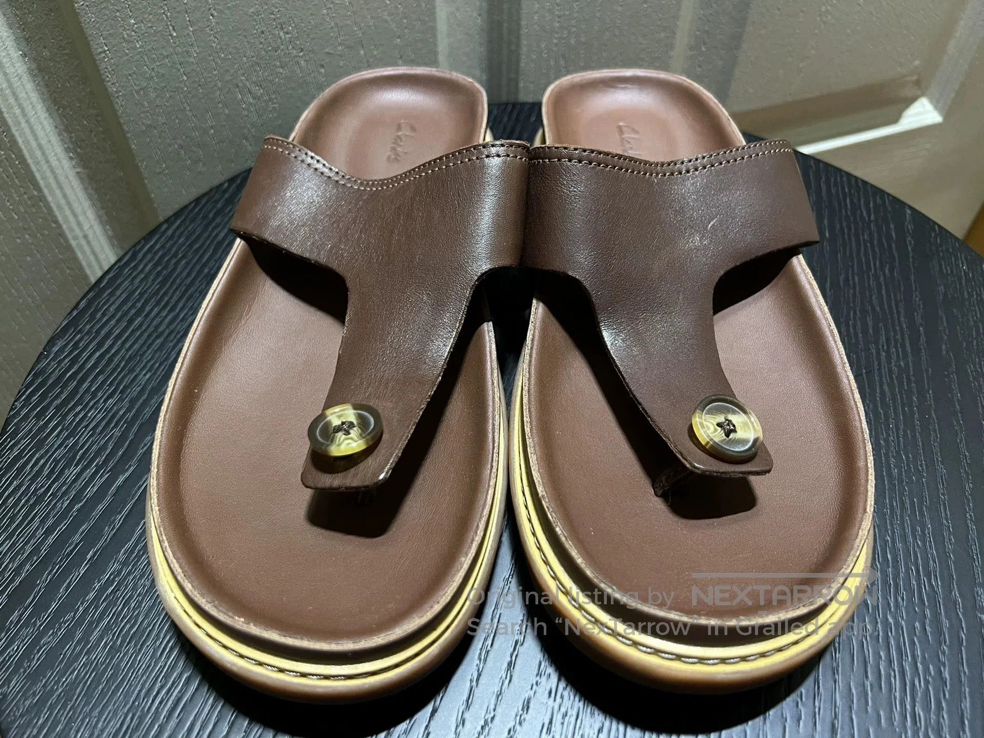 Clarks Clarks Men's Leather Business Casual Slippers. Size US 8.5 / EU 41-42 - 8 Thumbnail