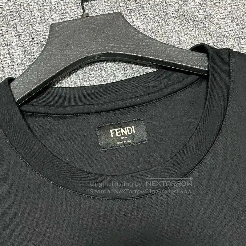 Fendi Fendi Men's Black Cotton Summer T-Shirt . Size US M / EU 48-50 / 2 - 3 Thumbnail
