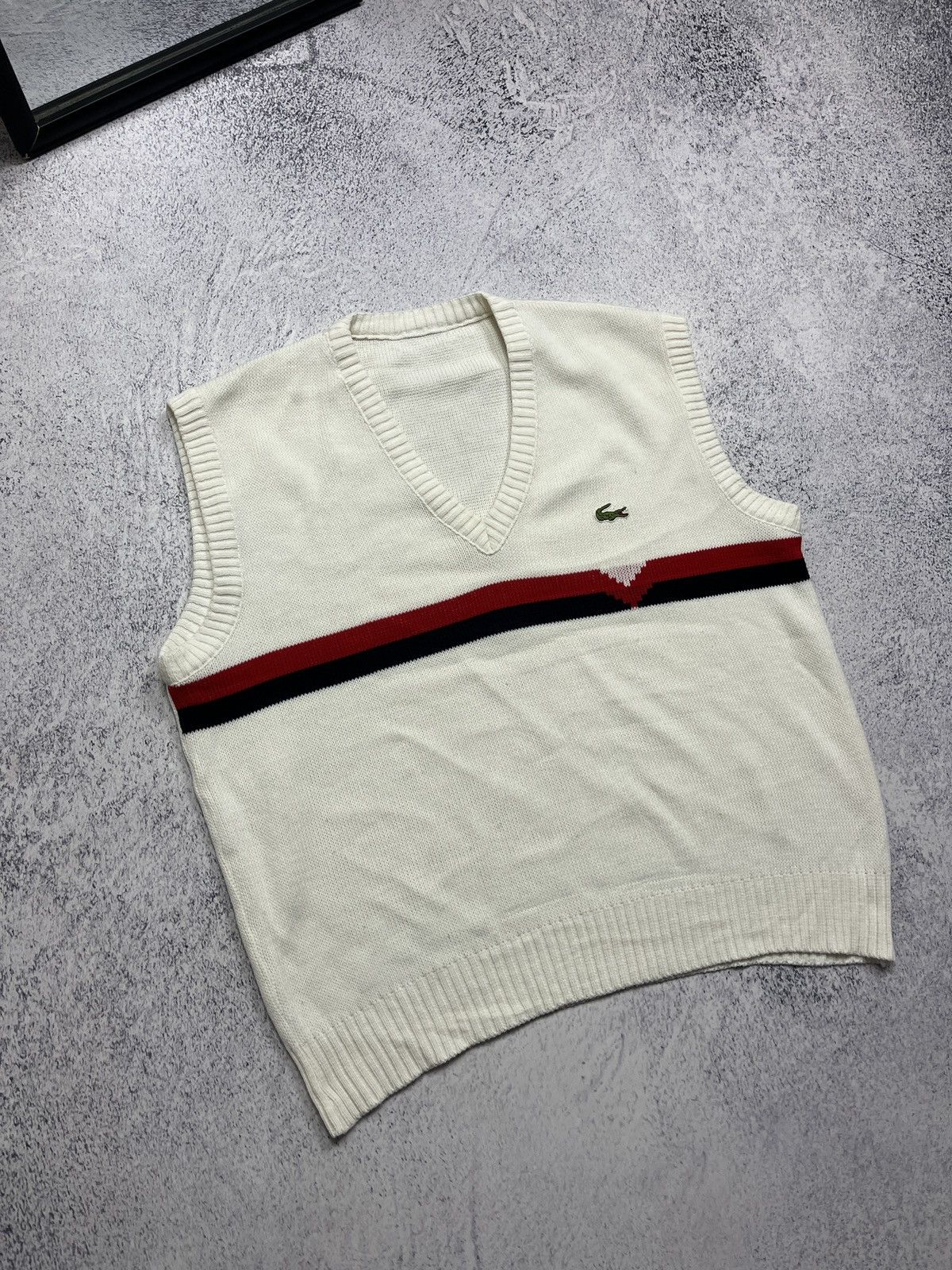 Lacoste Vintage 90’s Lacoste Vest Sweater Made in France Acrylic Size US M / EU 48-50 / 2 - 3 Thumbnail