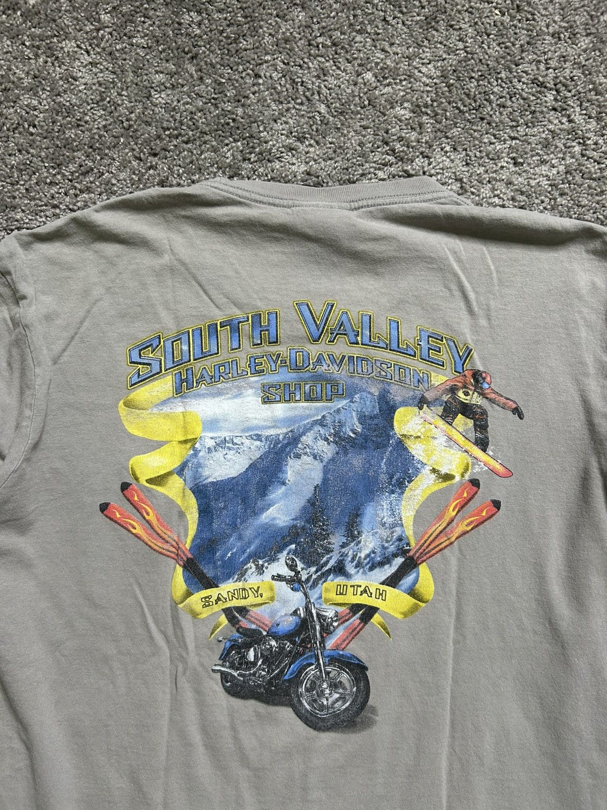 Harley Davidson Vintage Y2K Harley Long Sleeve Tee Utah Dated 2017 Size US XL / EU 56 / 4 - 8 Thumbnail